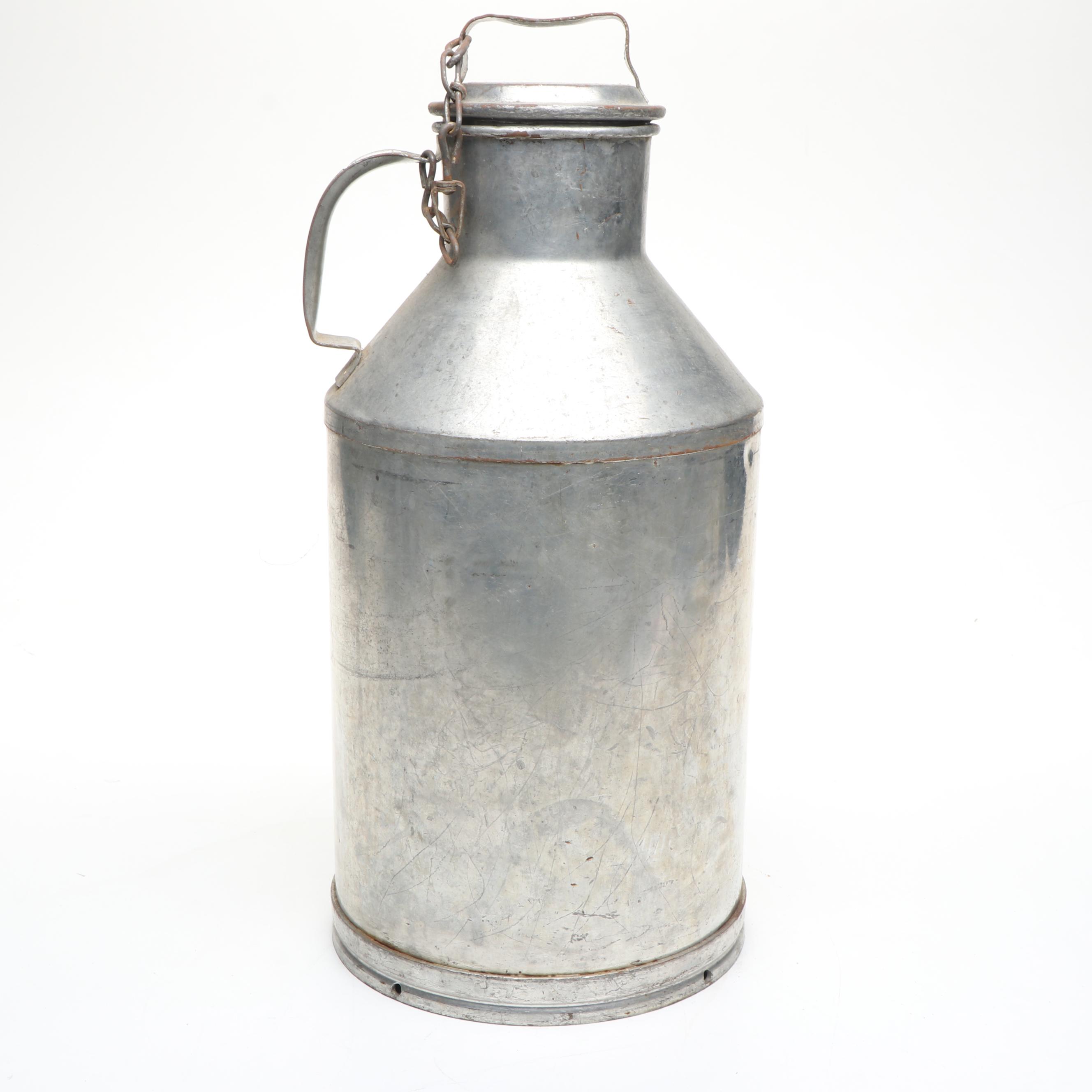 Galvanized Metal Carnation Co. Milk Can