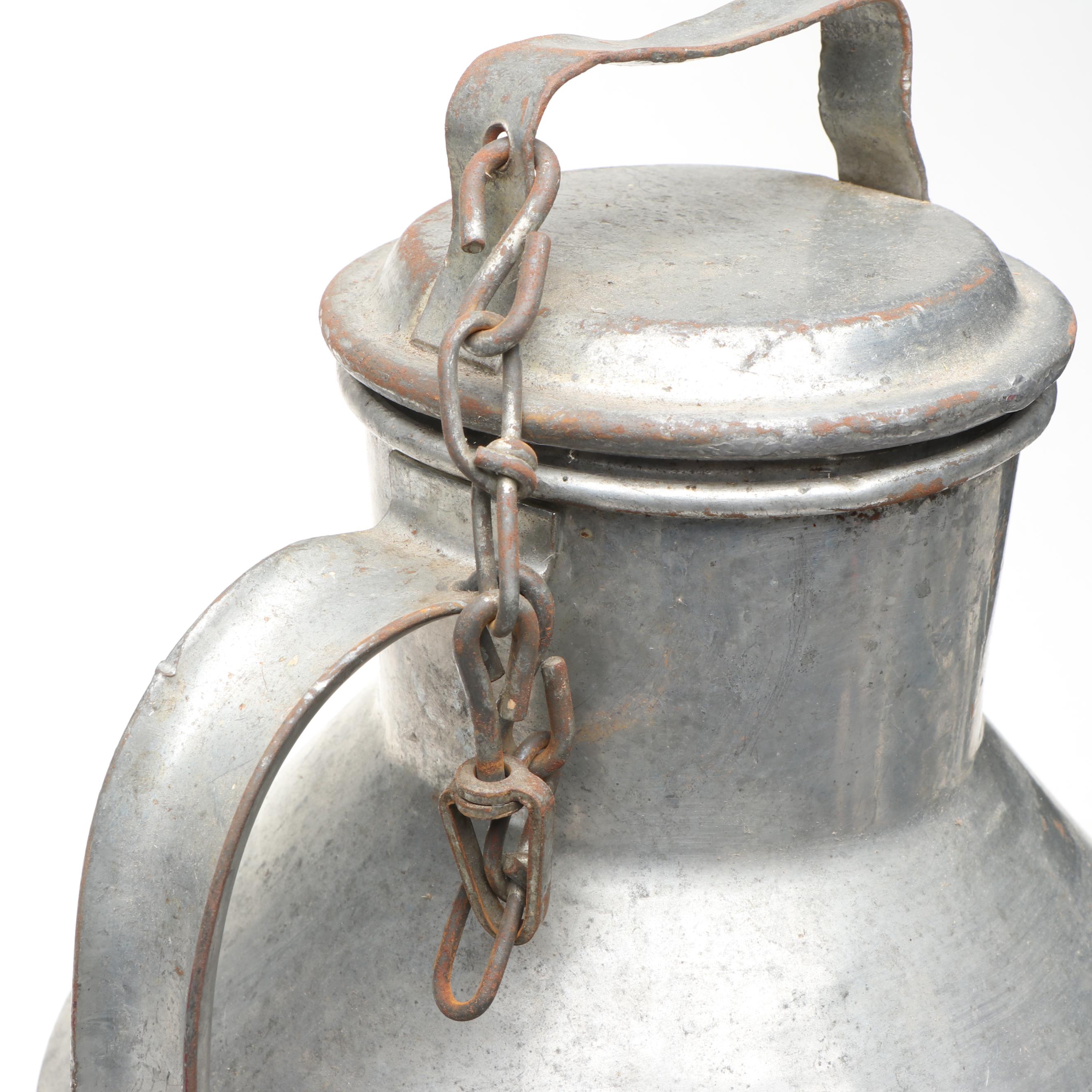 Galvanized Metal Carnation Co. Milk Can