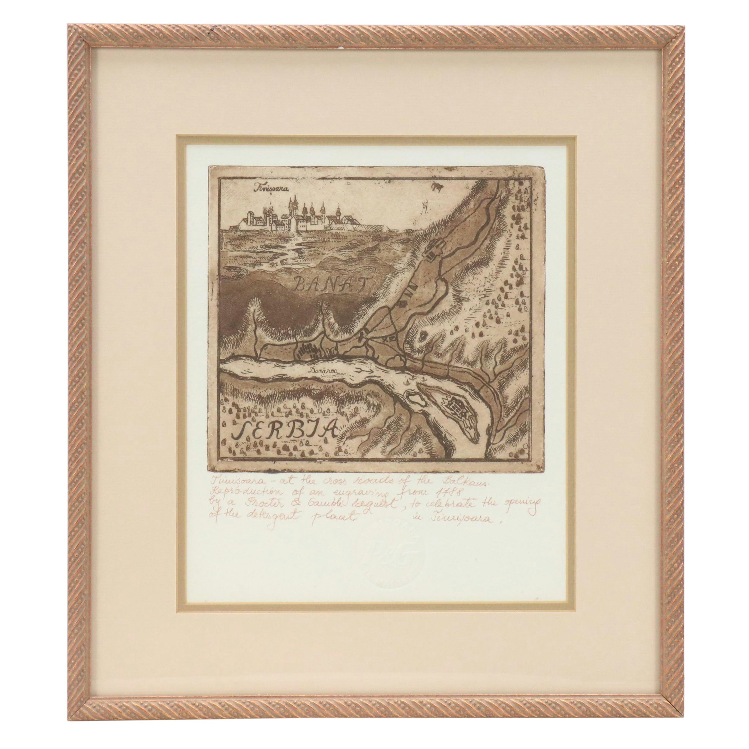 Etching With Aquatint "Timisoara," 1997