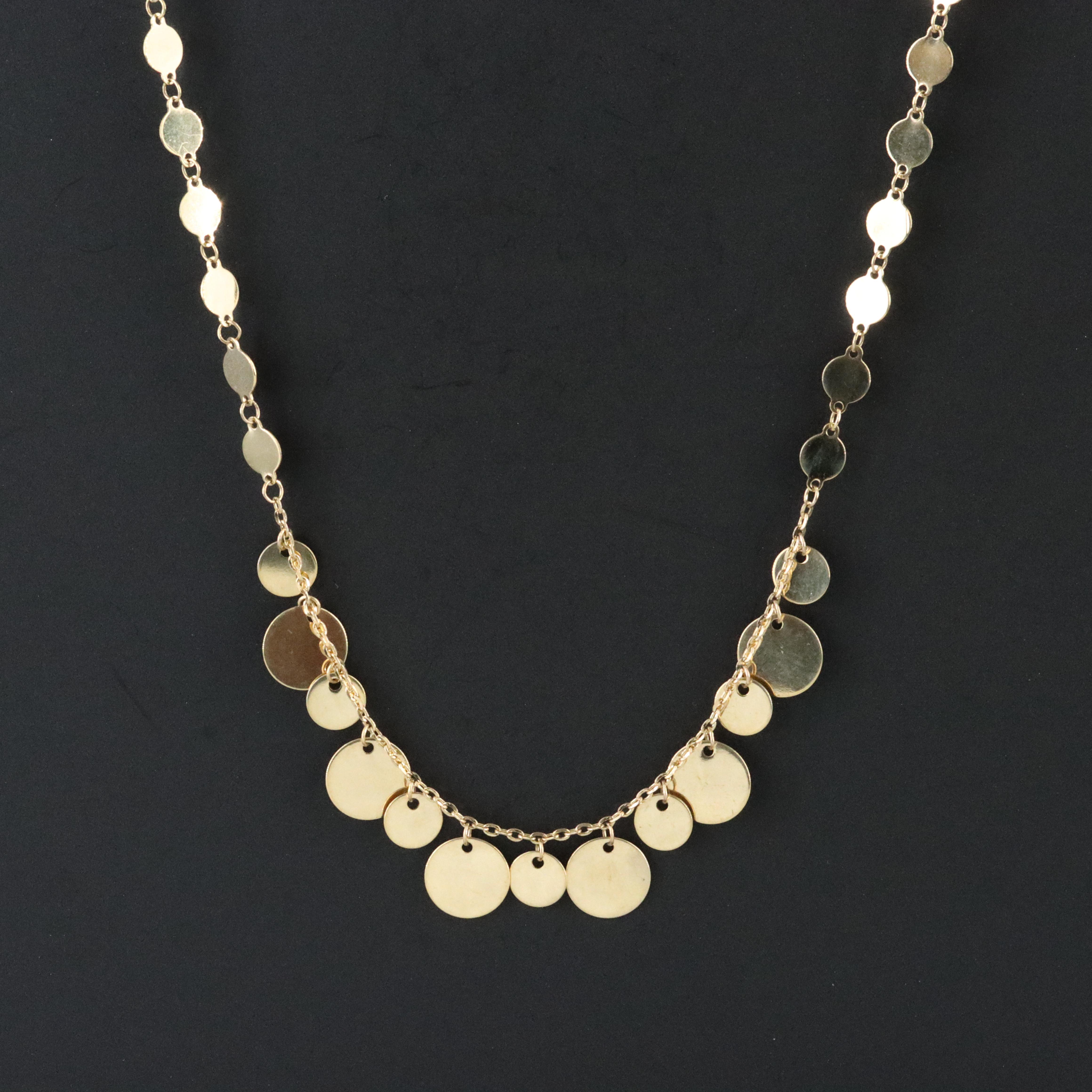 10K Disc Necklace