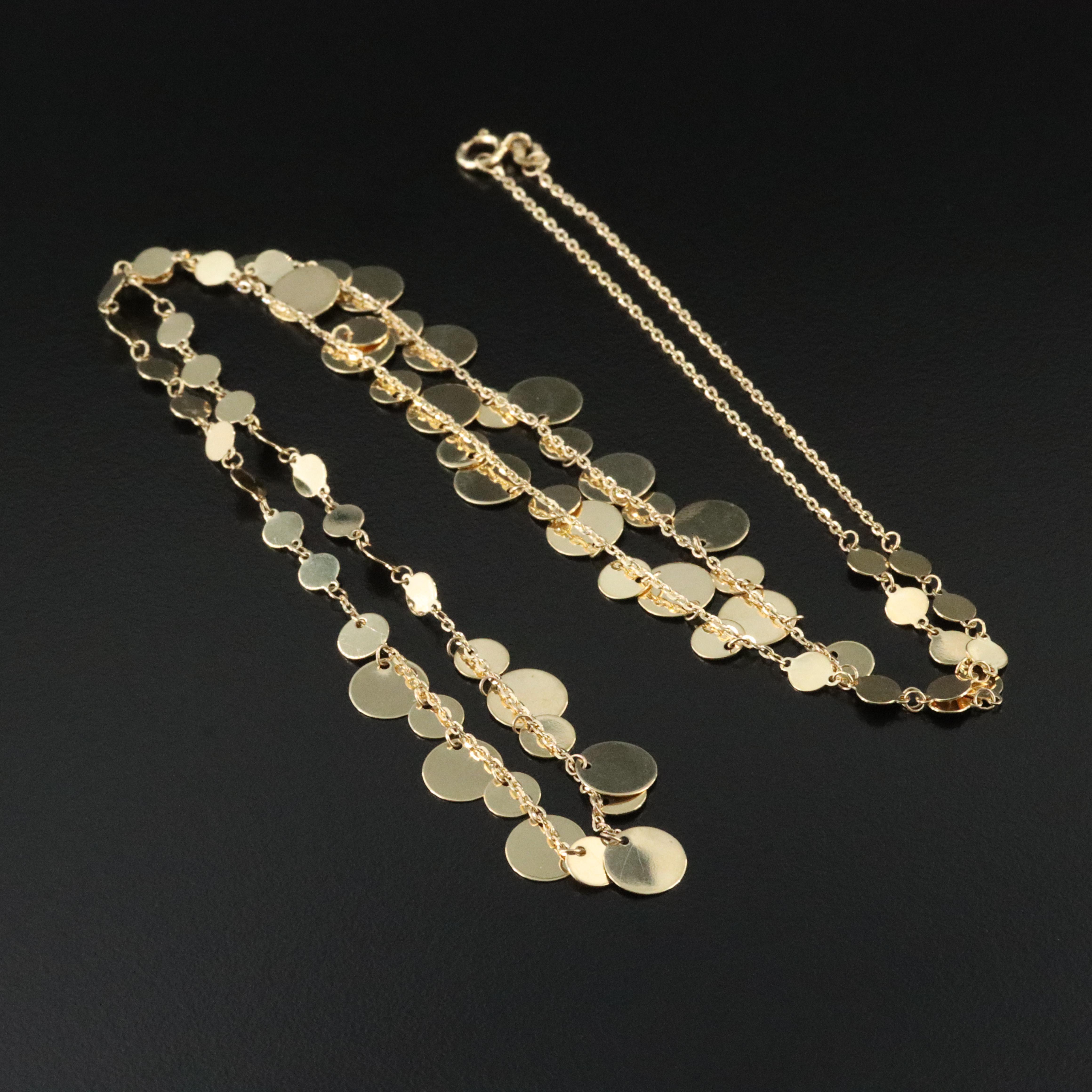 10K Disc Necklace