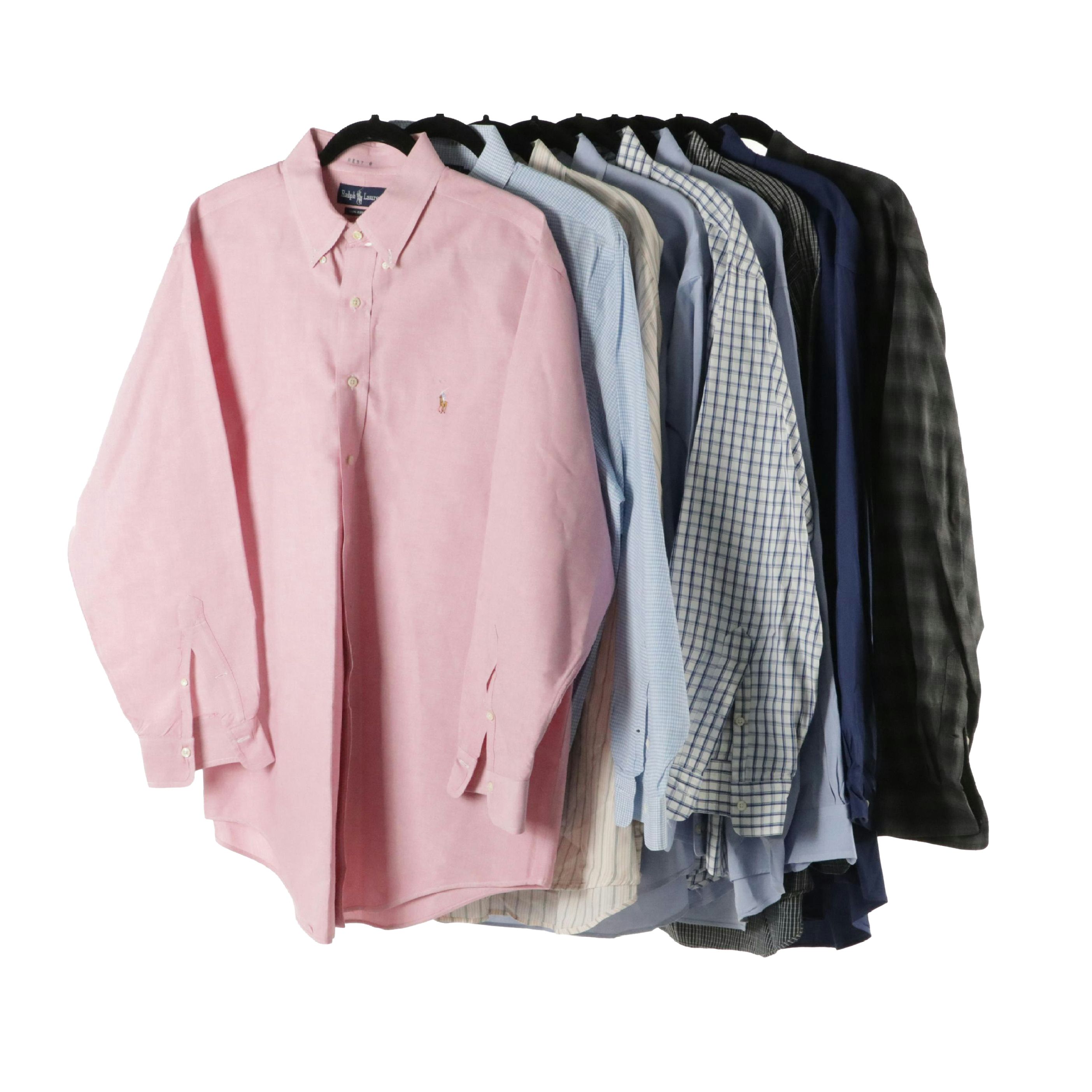 Men's Ralph Lauren Silk "Blake," "Yarmouth" & Other Long Sleeve Button-Up Shirts