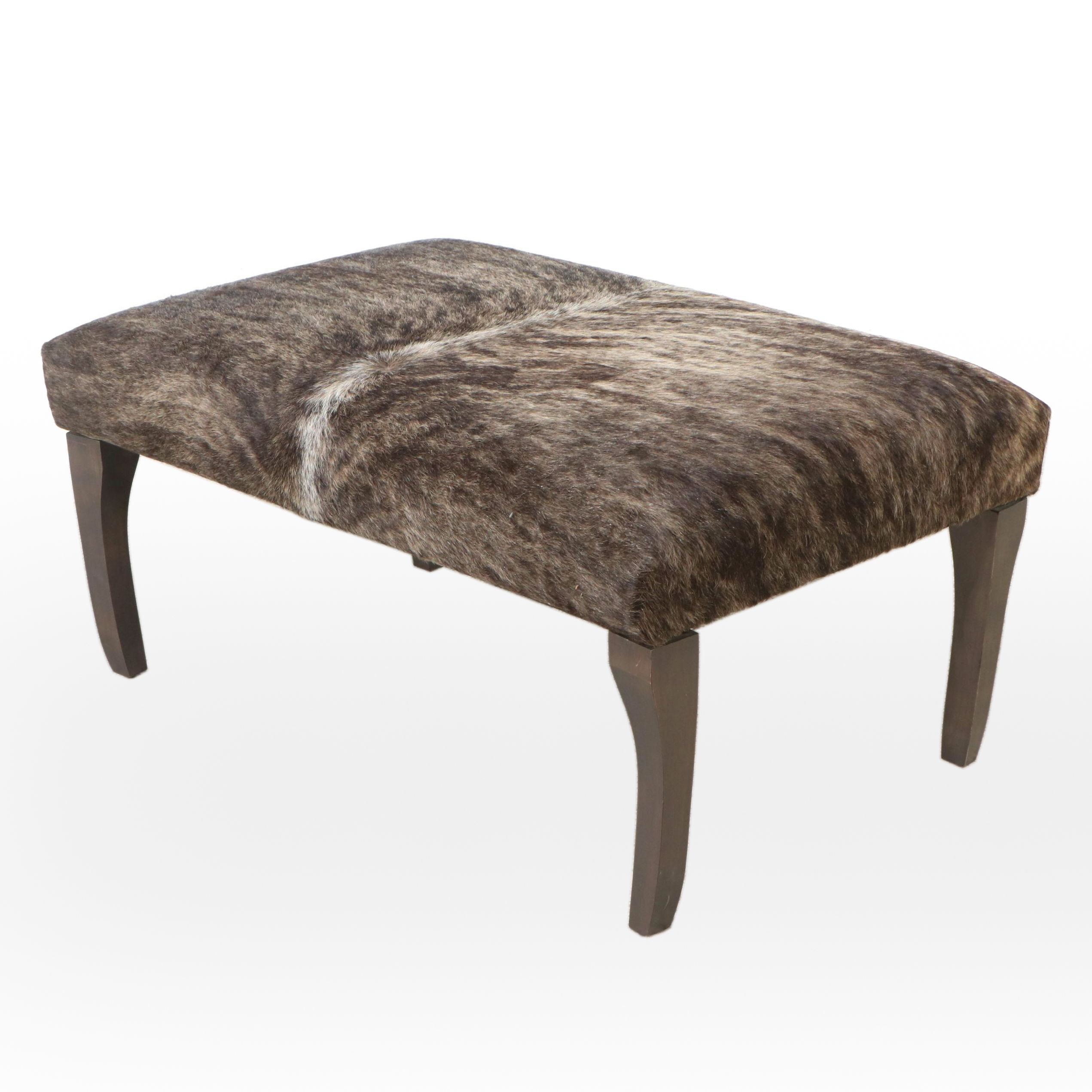 Precedent by Sherrill Furniture Contemporary Cowhide Upholstered Ottoman