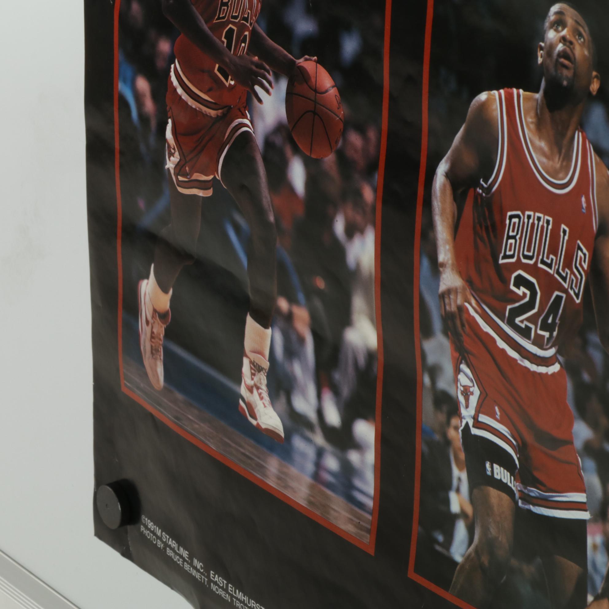Chicago Bulls 1991 World Championship Offset Lithograph Poster, 1991