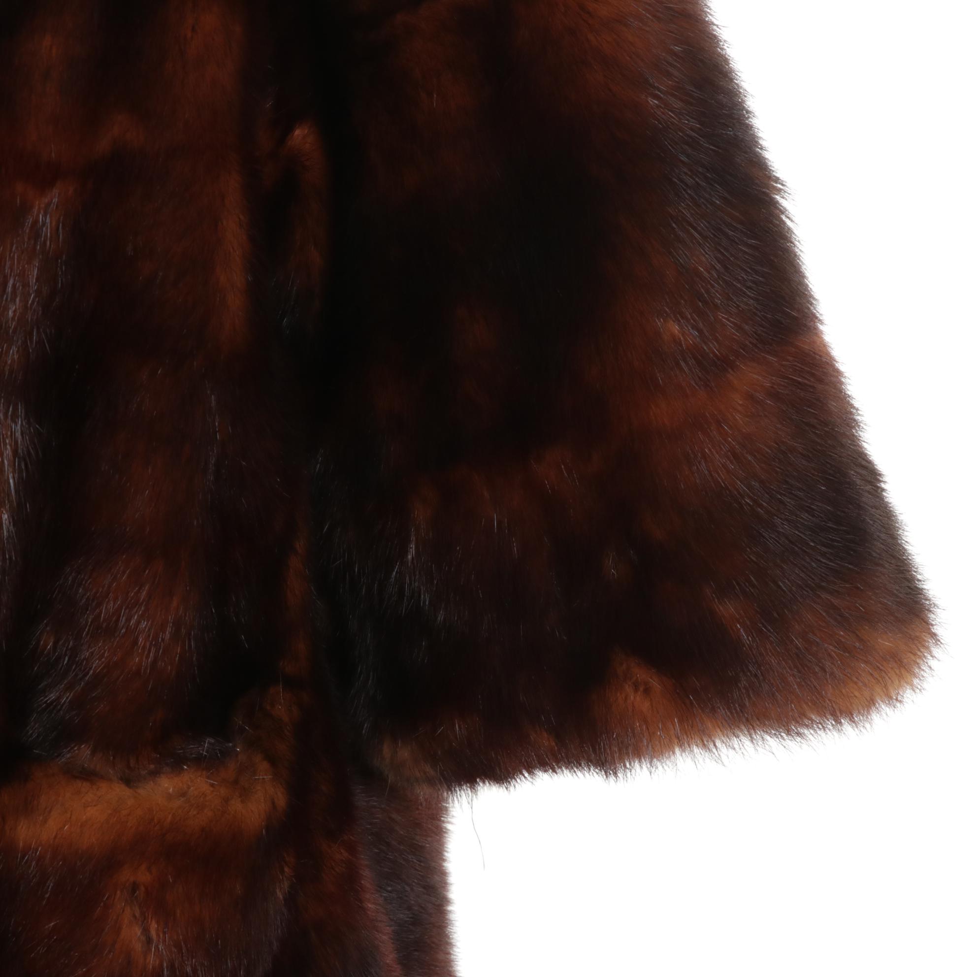 I. Magnin Eco Brown and Amber Canadian Sable Fur Coat