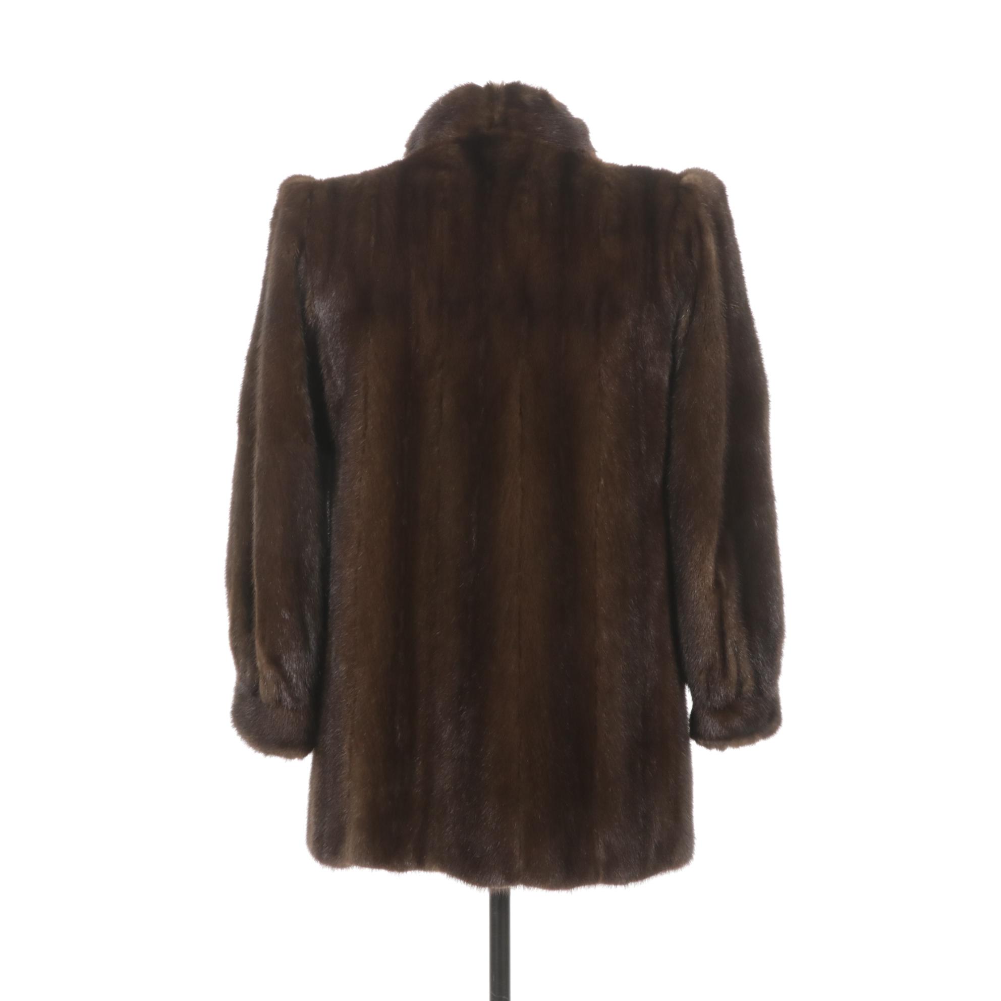 Mahogany Mink Fur Jacket by Saga Mink