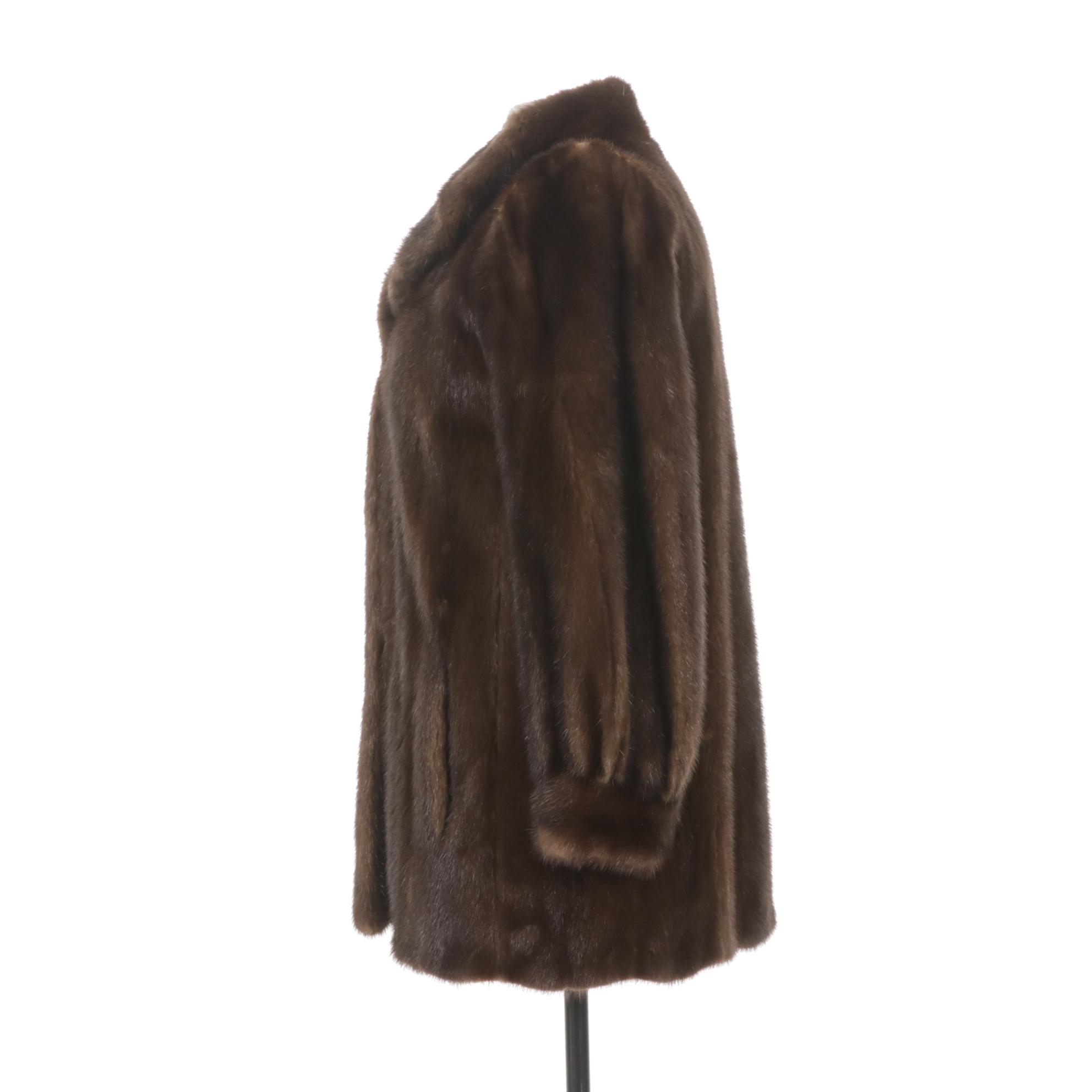 Mahogany Mink Fur Jacket by Saga Mink