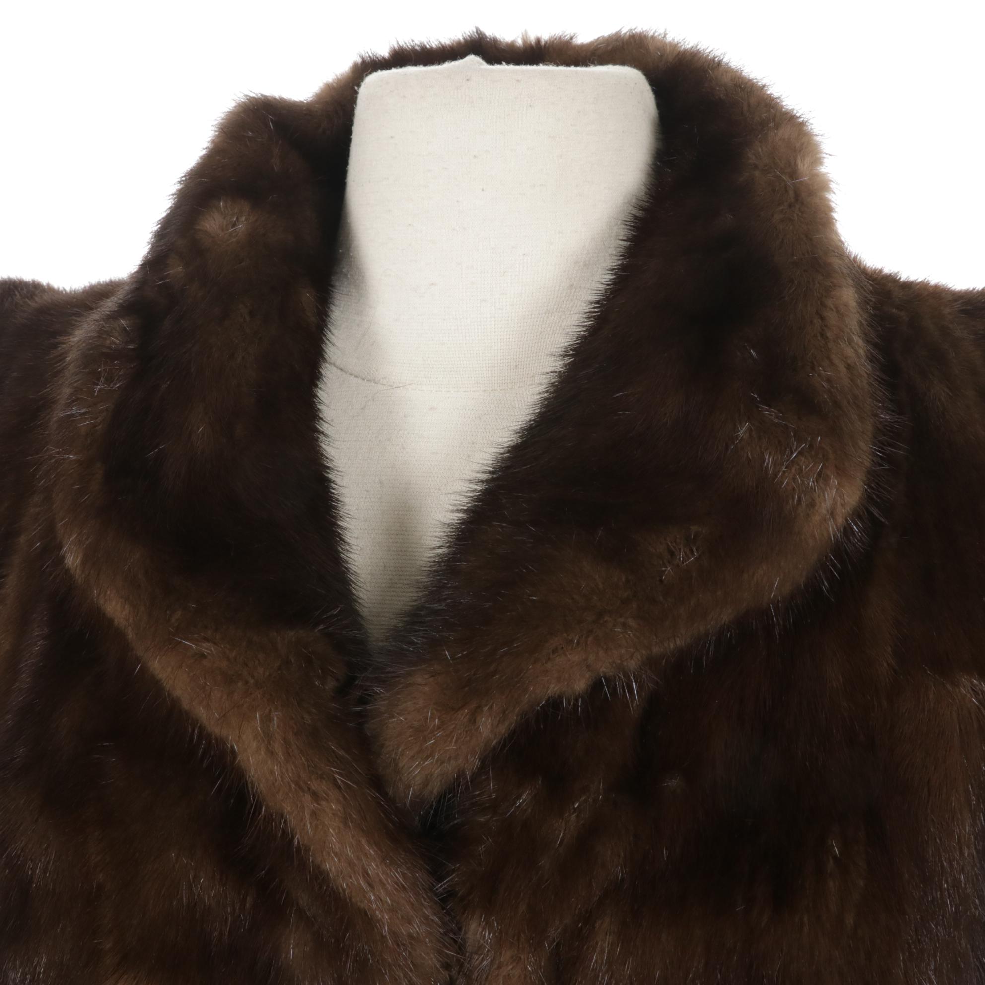 Mahogany Mink Fur Jacket by Saga Mink