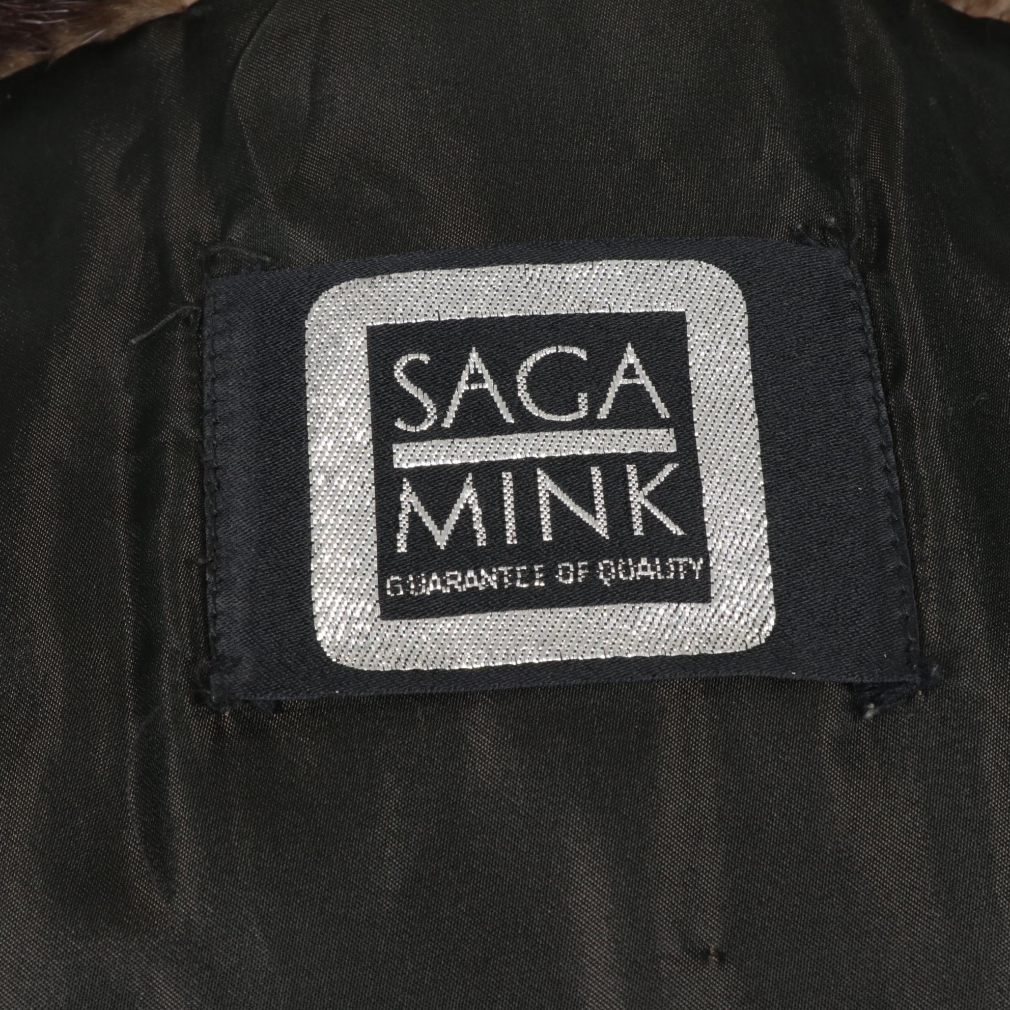 Mahogany Mink Fur Jacket by Saga Mink