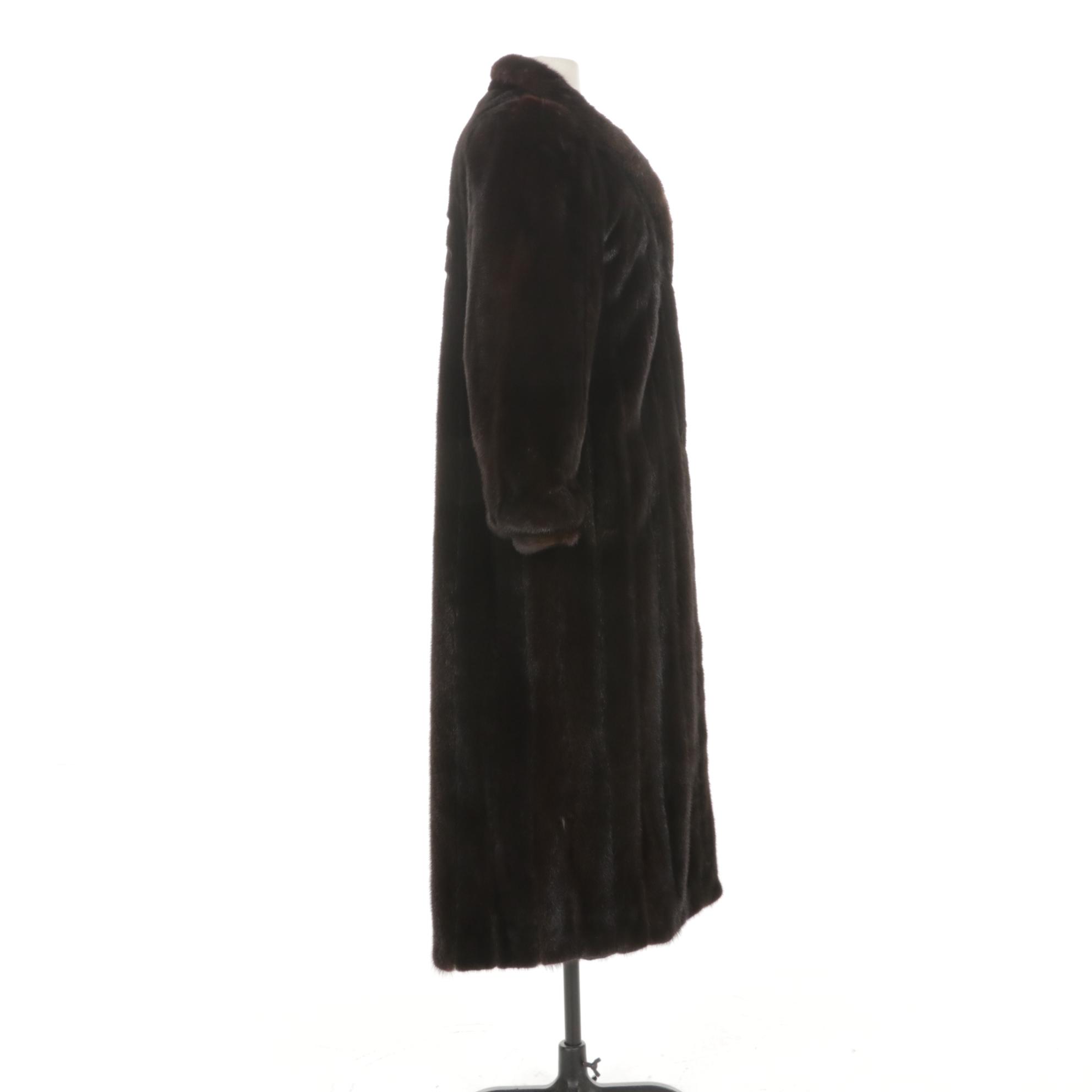 Blackglama Dark Ranch Mink Fur Coat by Morris Kaye & Sons