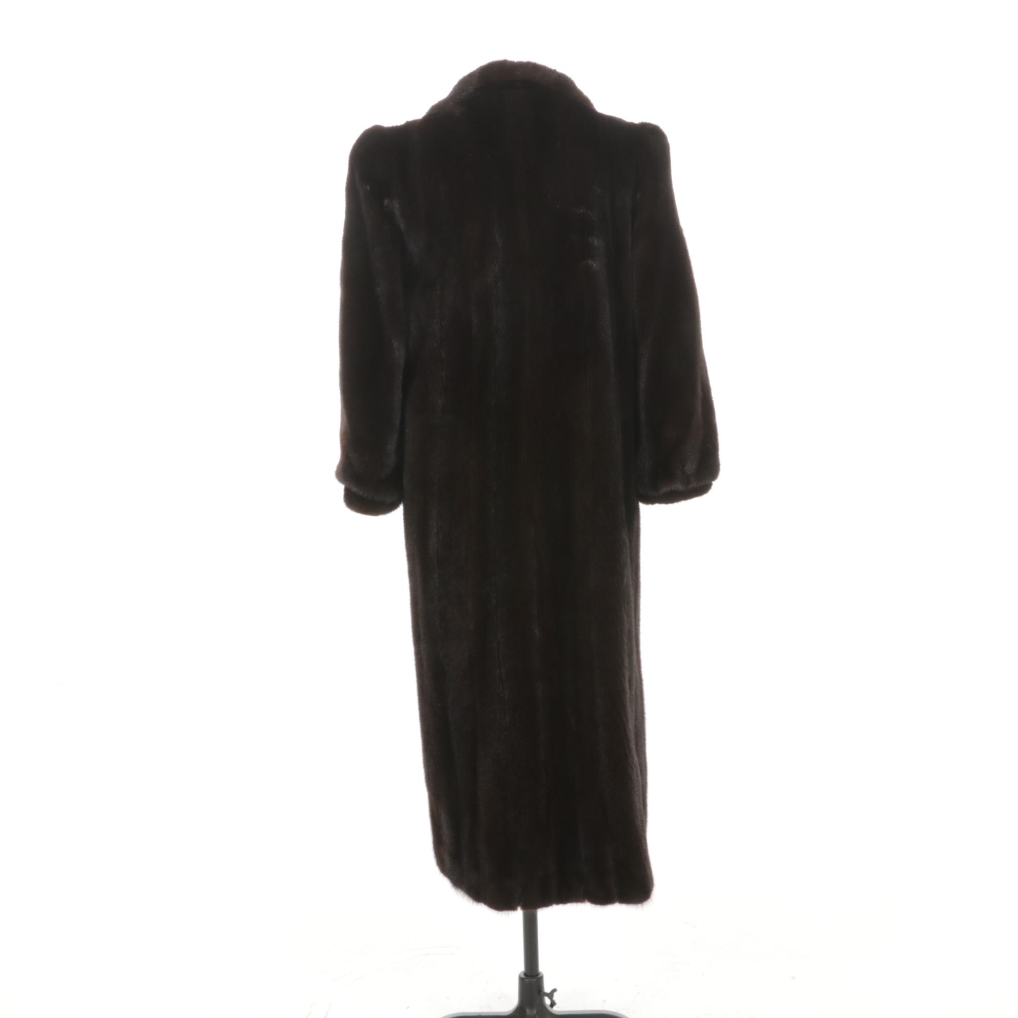 Blackglama Dark Ranch Mink Fur Coat by Morris Kaye & Sons