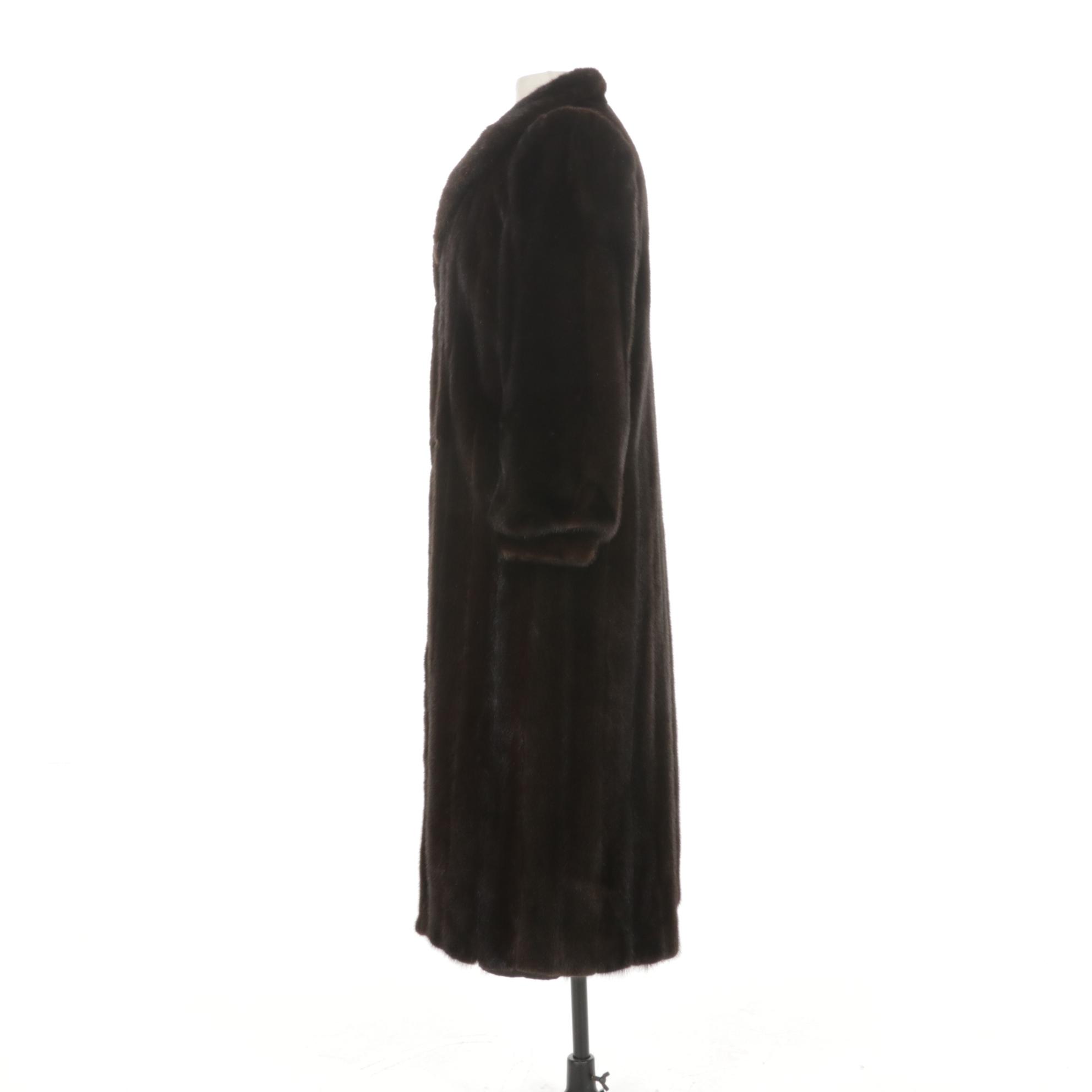 Blackglama Dark Ranch Mink Fur Coat by Morris Kaye & Sons
