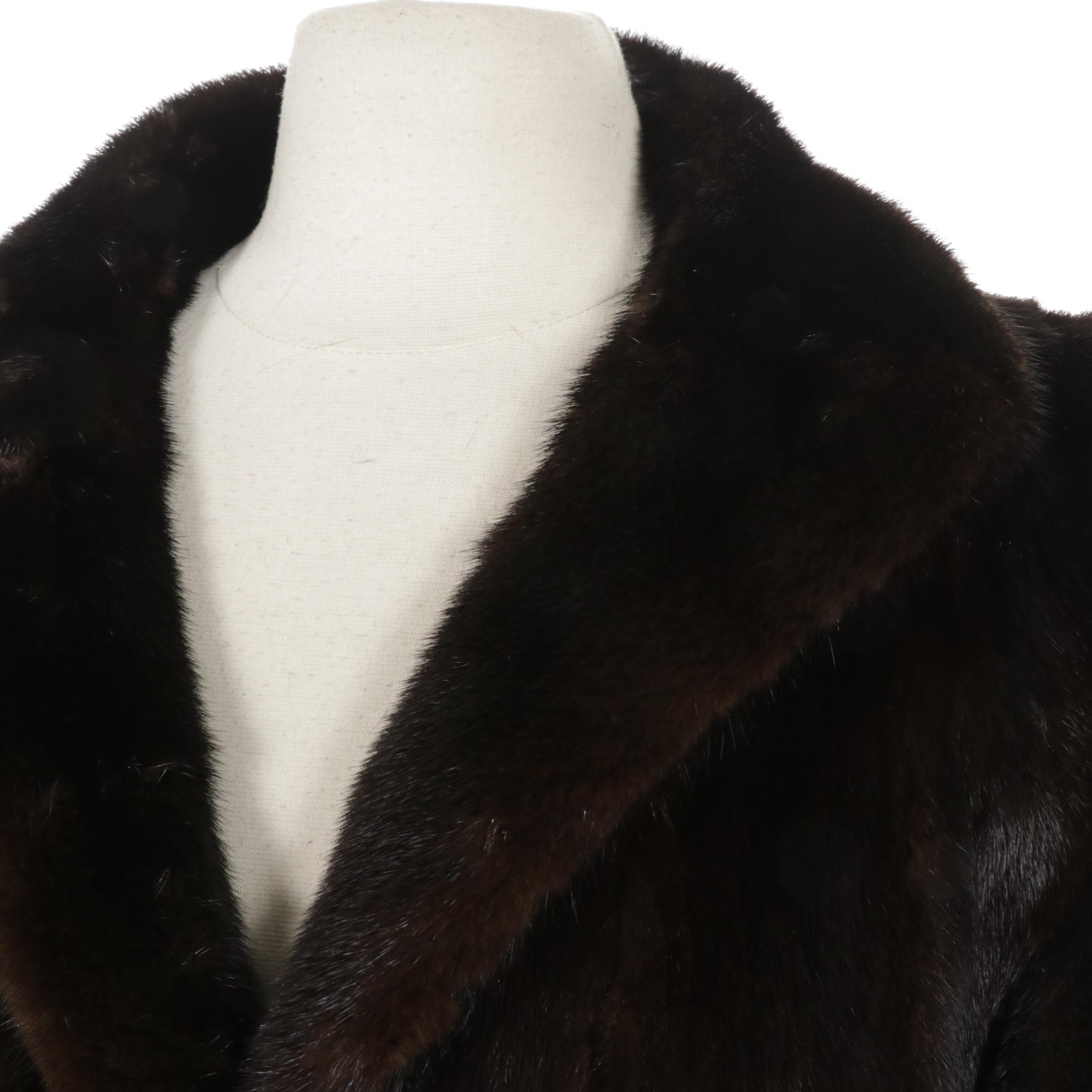 Blackglama Dark Ranch Mink Fur Coat by Morris Kaye & Sons