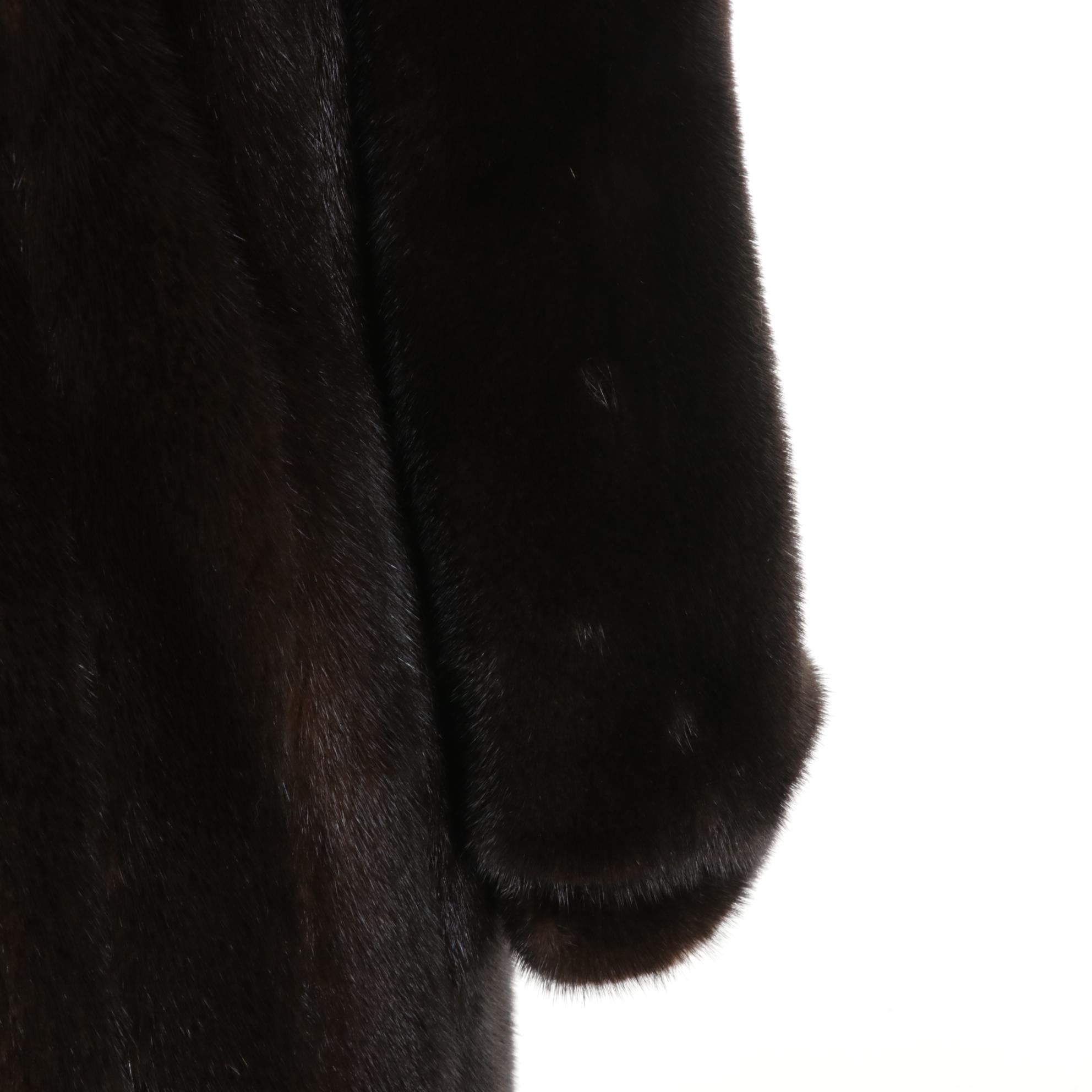 Blackglama Dark Ranch Mink Fur Coat by Morris Kaye & Sons