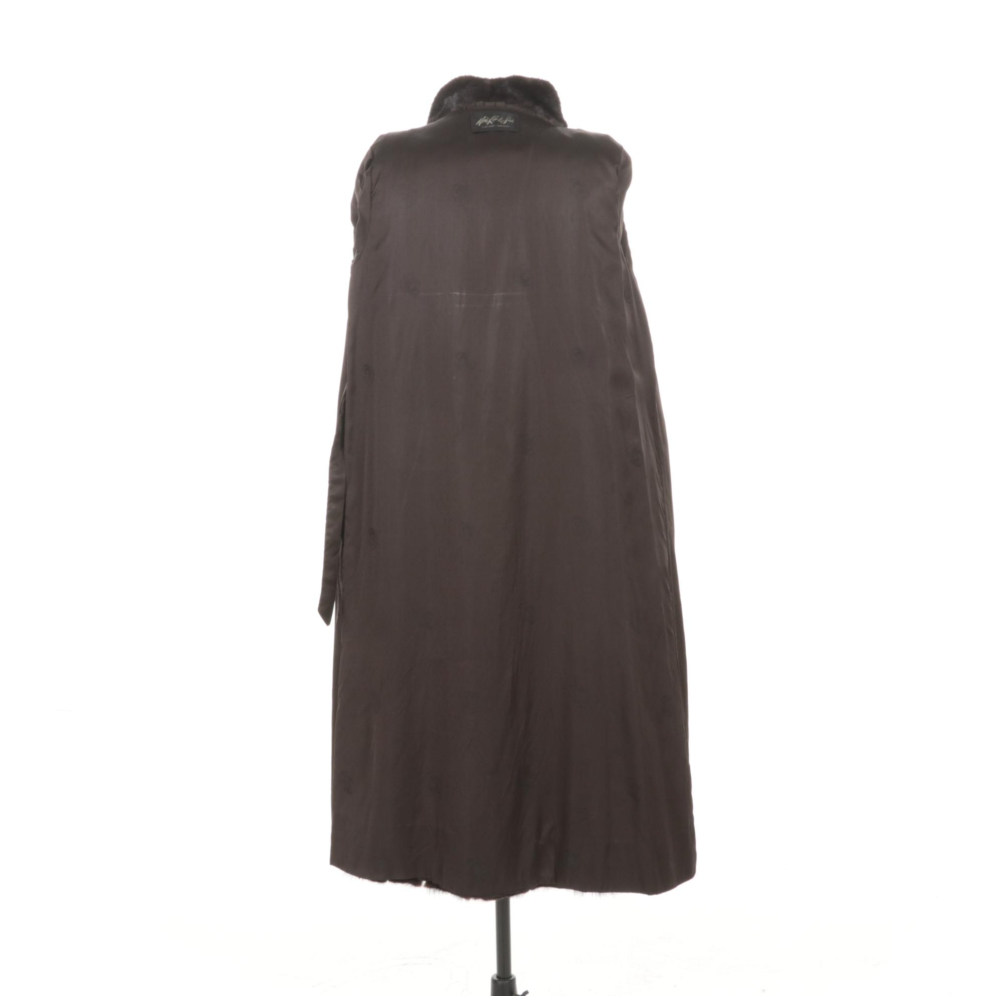 Blackglama Dark Ranch Mink Fur Coat by Morris Kaye & Sons