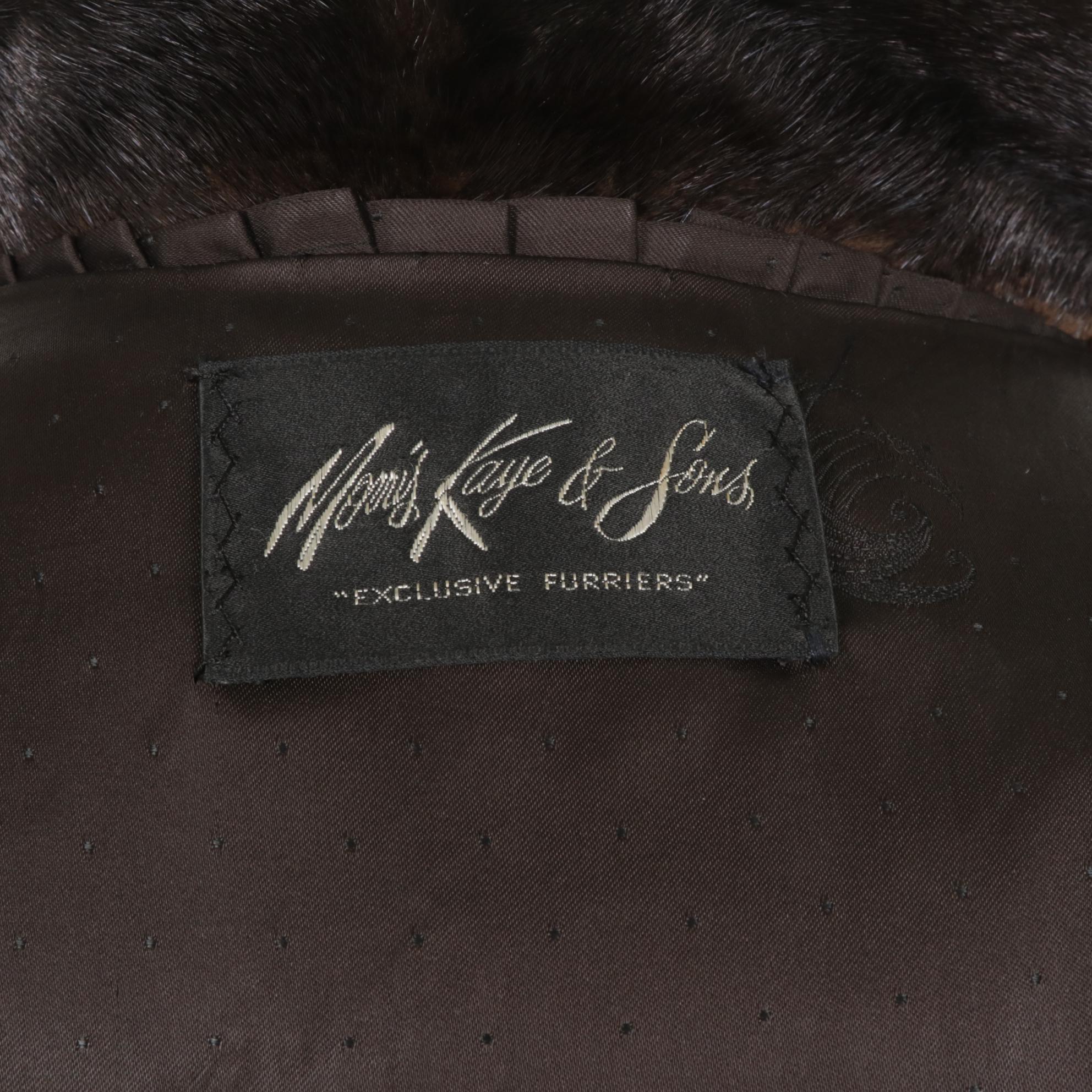 Blackglama Dark Ranch Mink Fur Coat by Morris Kaye & Sons