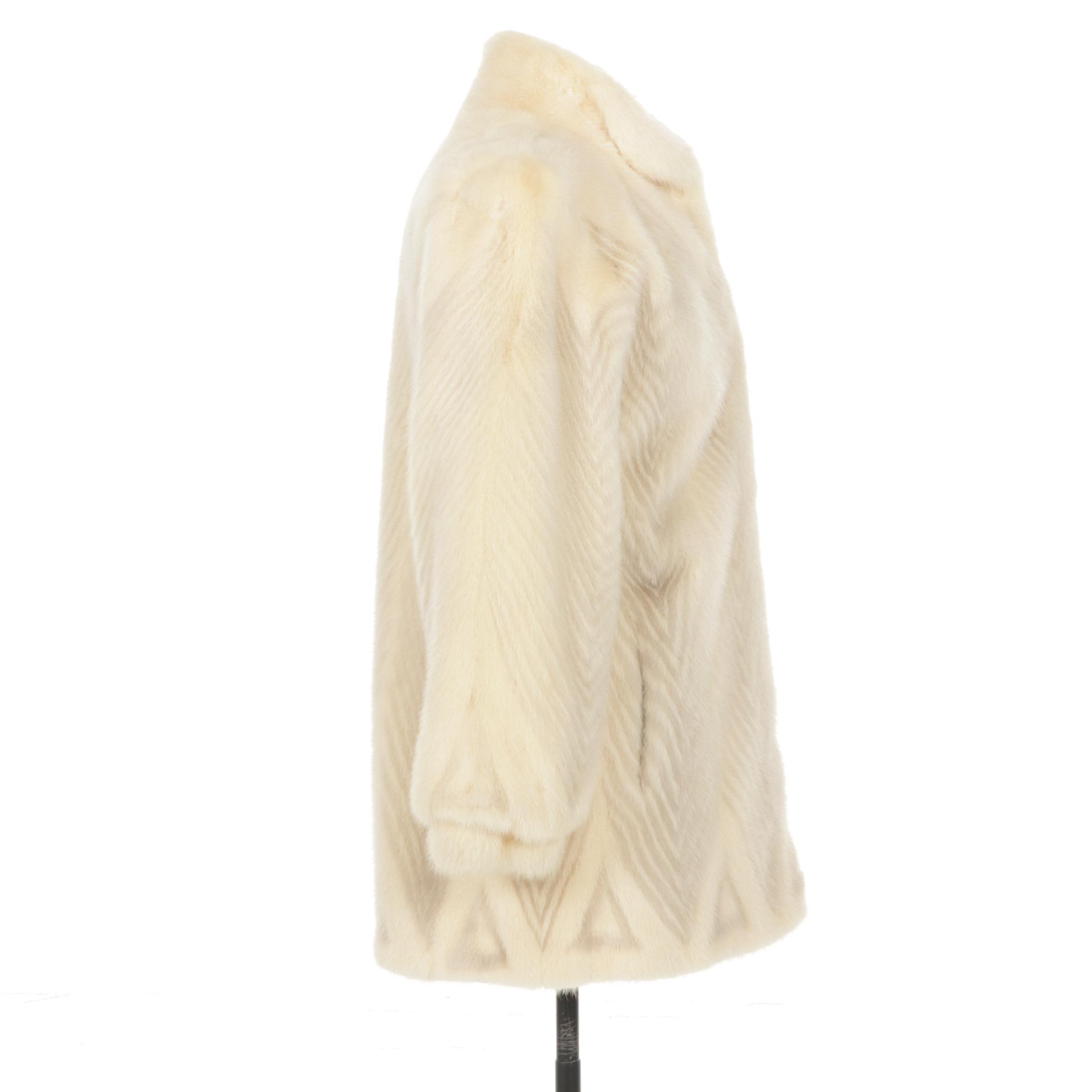 Herringbone Tourmaline Mink Fur Jacket by Ballad Furs