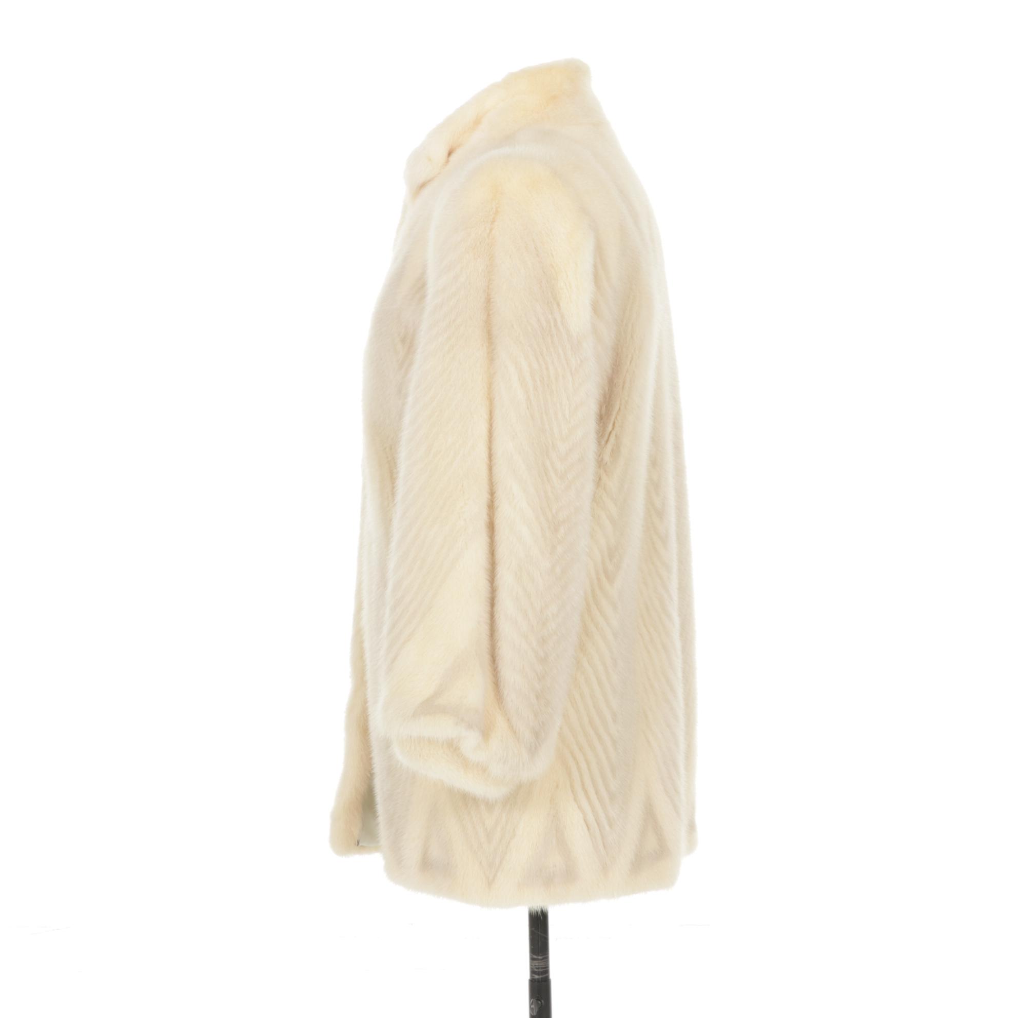 Herringbone Tourmaline Mink Fur Jacket by Ballad Furs