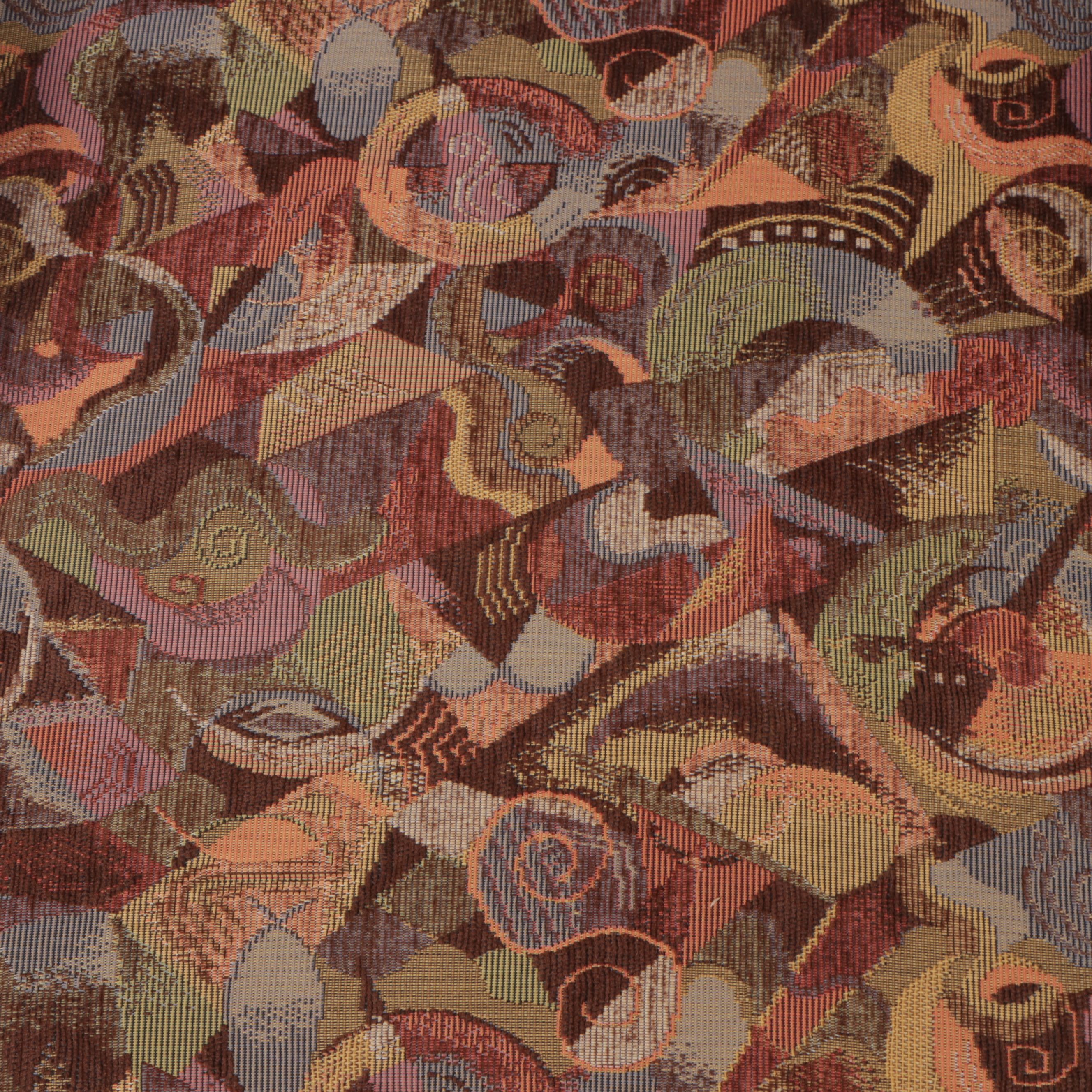 Pair of Nadler Brothers Postmodernist Fabric Upholstered Lounge Chairs, 1980s