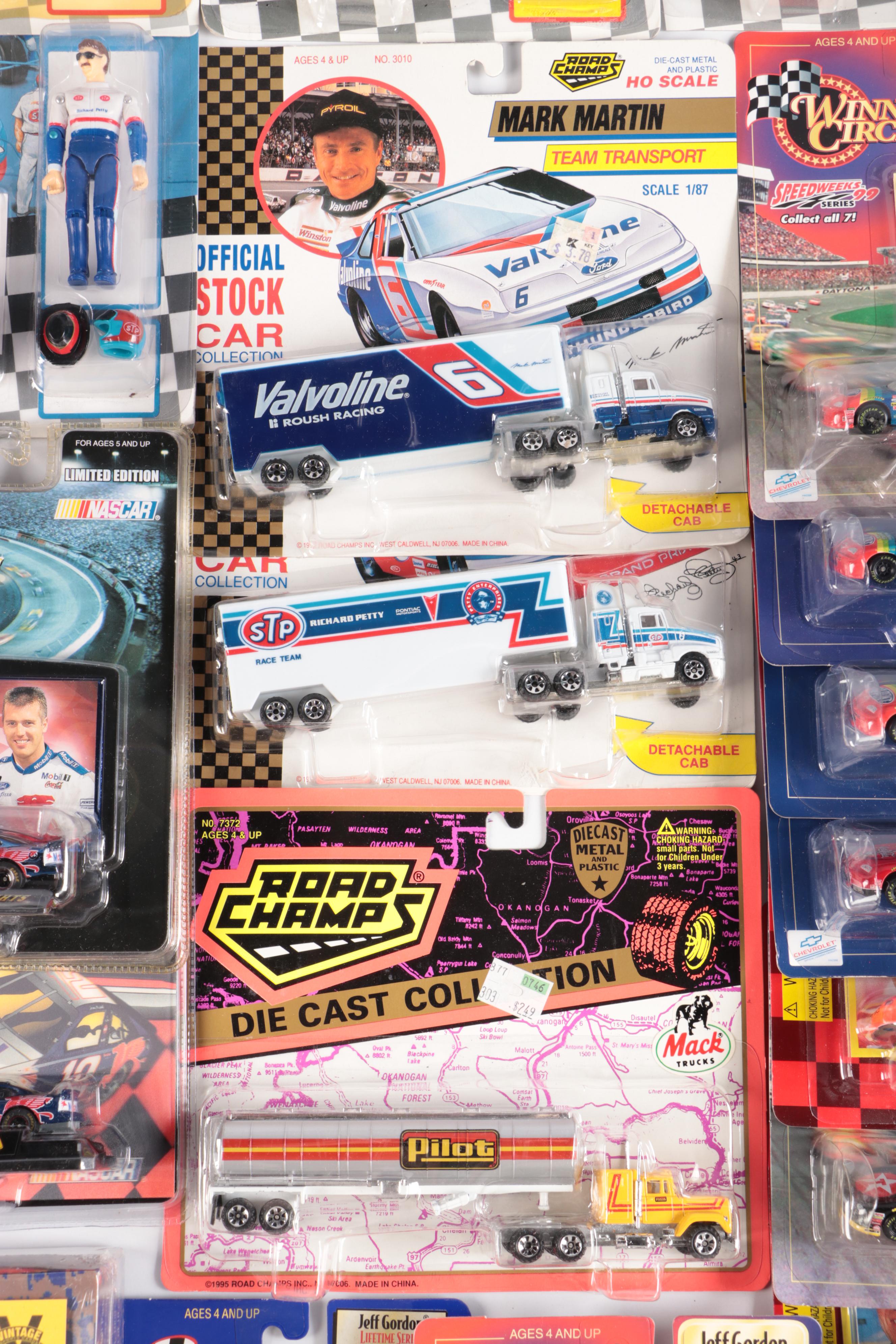 NASCAR, MLB, and Basketball Cards, and Action Figures, Diecast Cars