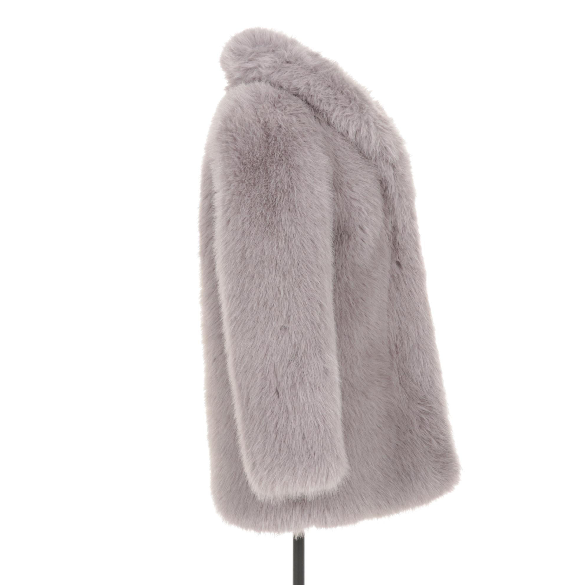 Dusty Lavender Dyed Fox Fur Jacket by Layla's Furs