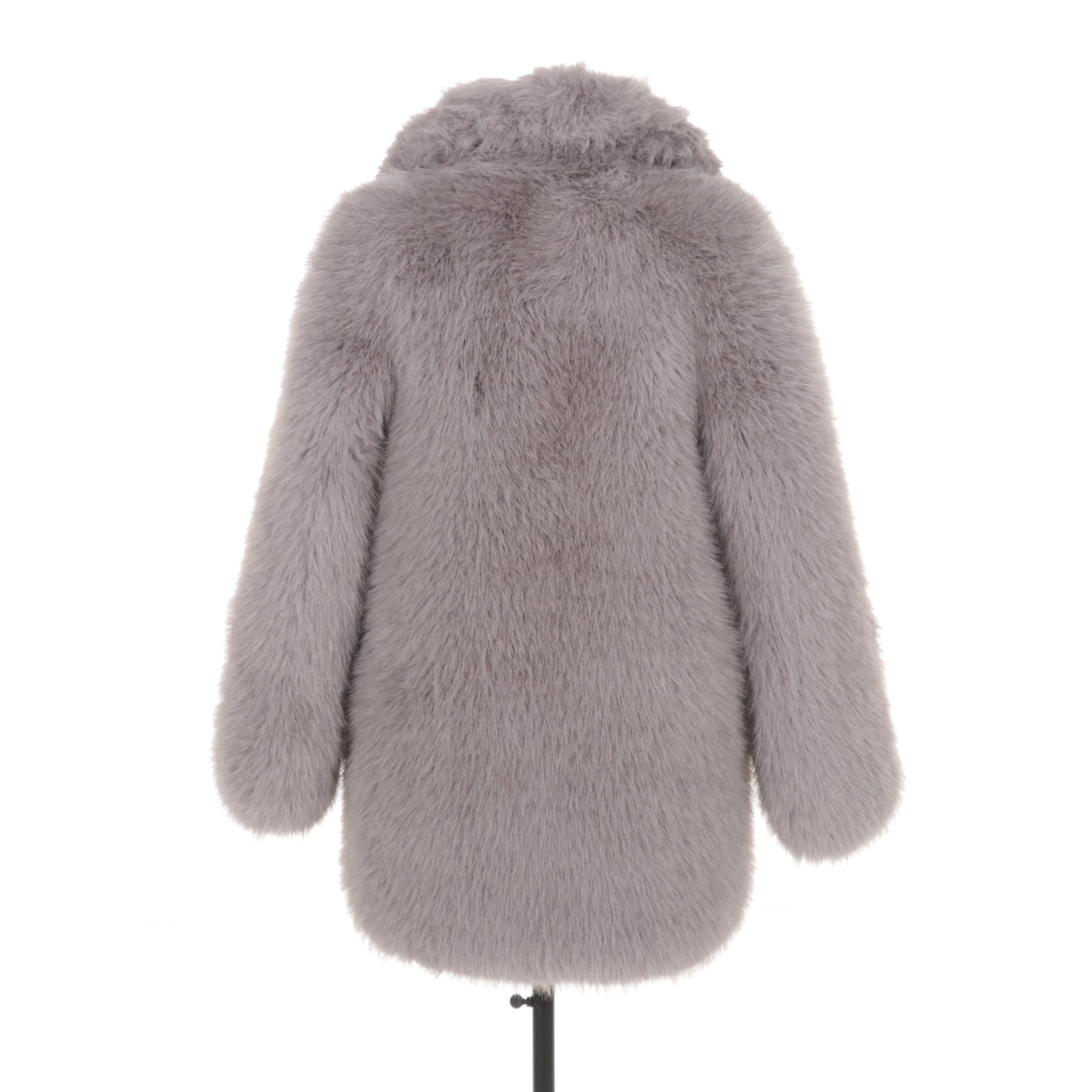 Dusty Lavender Dyed Fox Fur Jacket by Layla's Furs