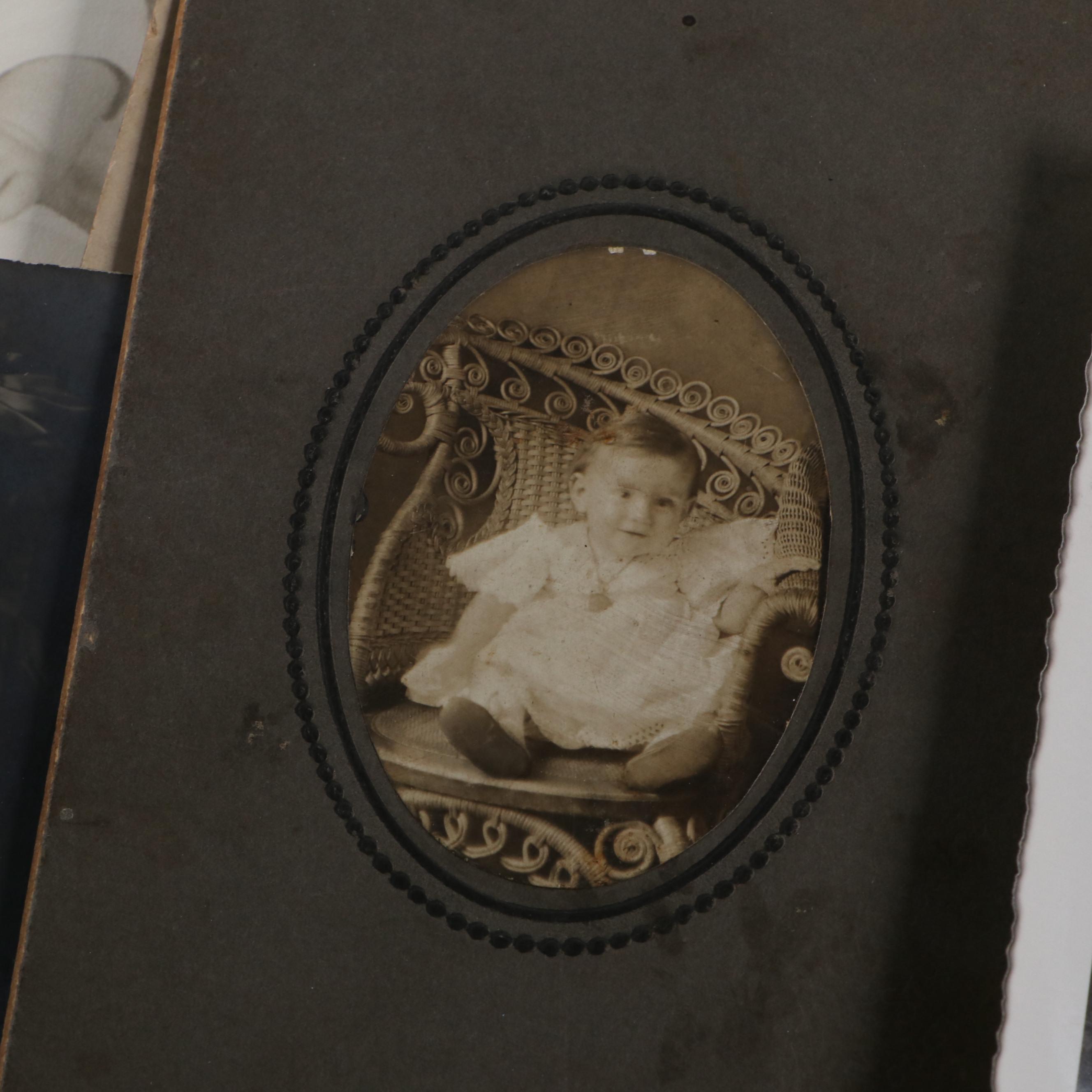 Photograph Portraits of Children, Women, Men and More Ephemera