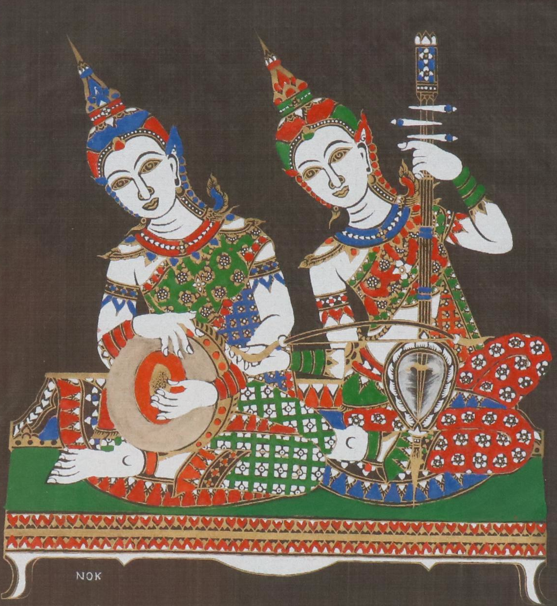 Screenprinted Fabric Panels of Thai Deities