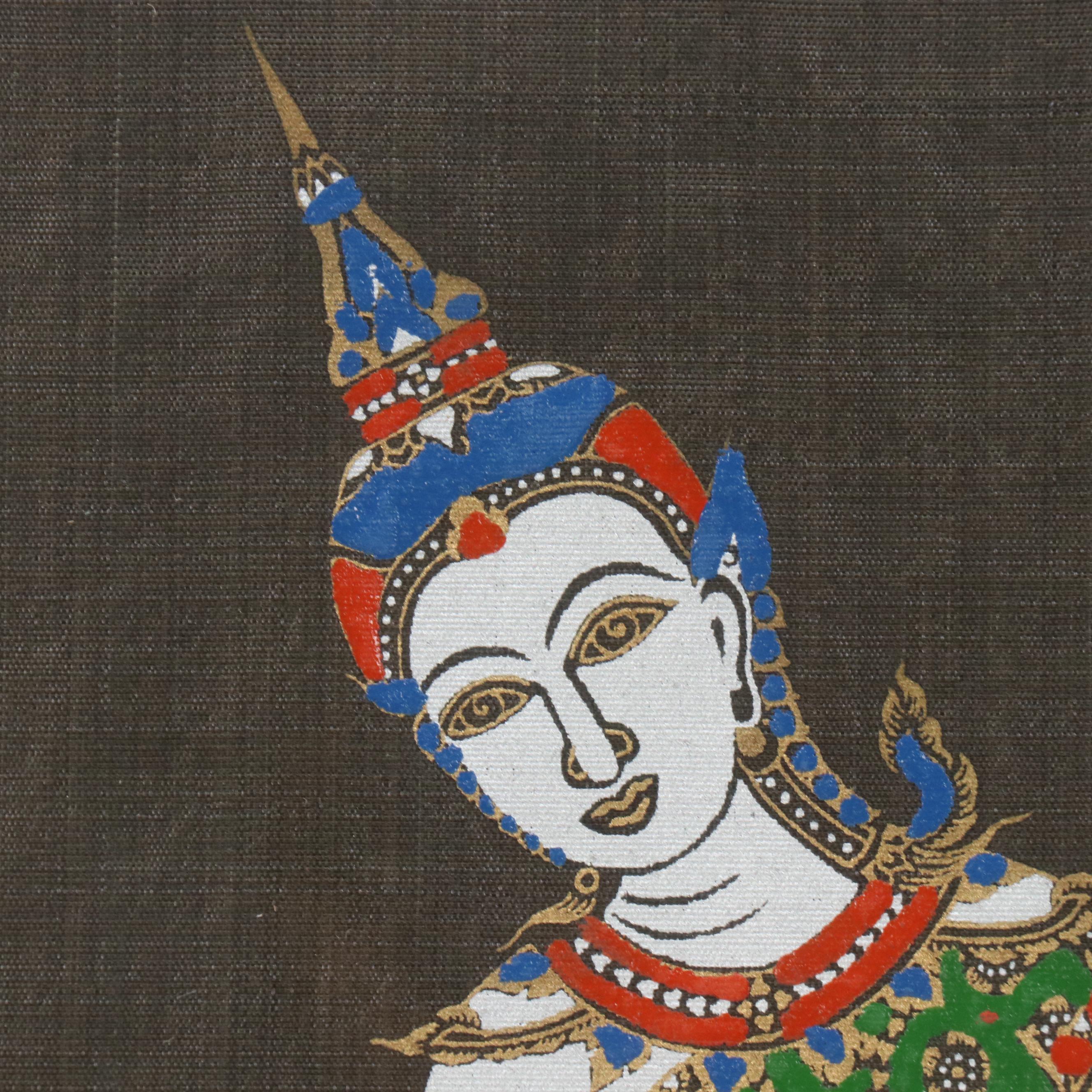 Screenprinted Fabric Panels of Thai Deities