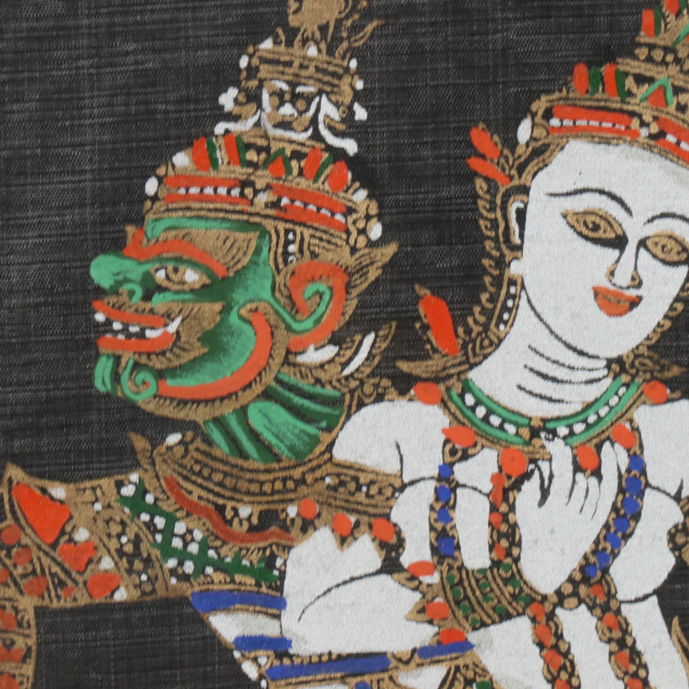 Screenprinted Fabric Panels of Thai Deities