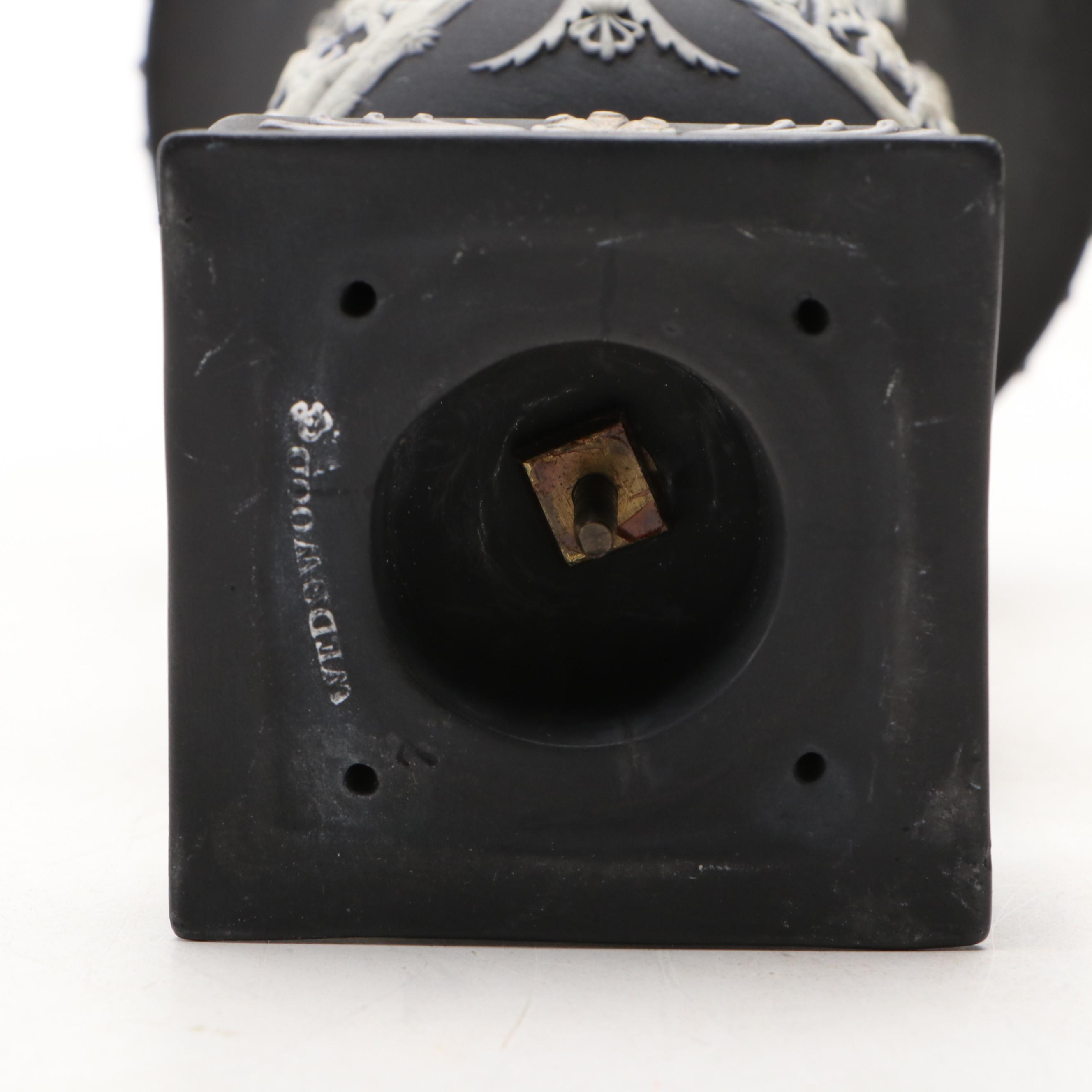 Wedgwood Black Jasperware Vase and Lidded Vessels