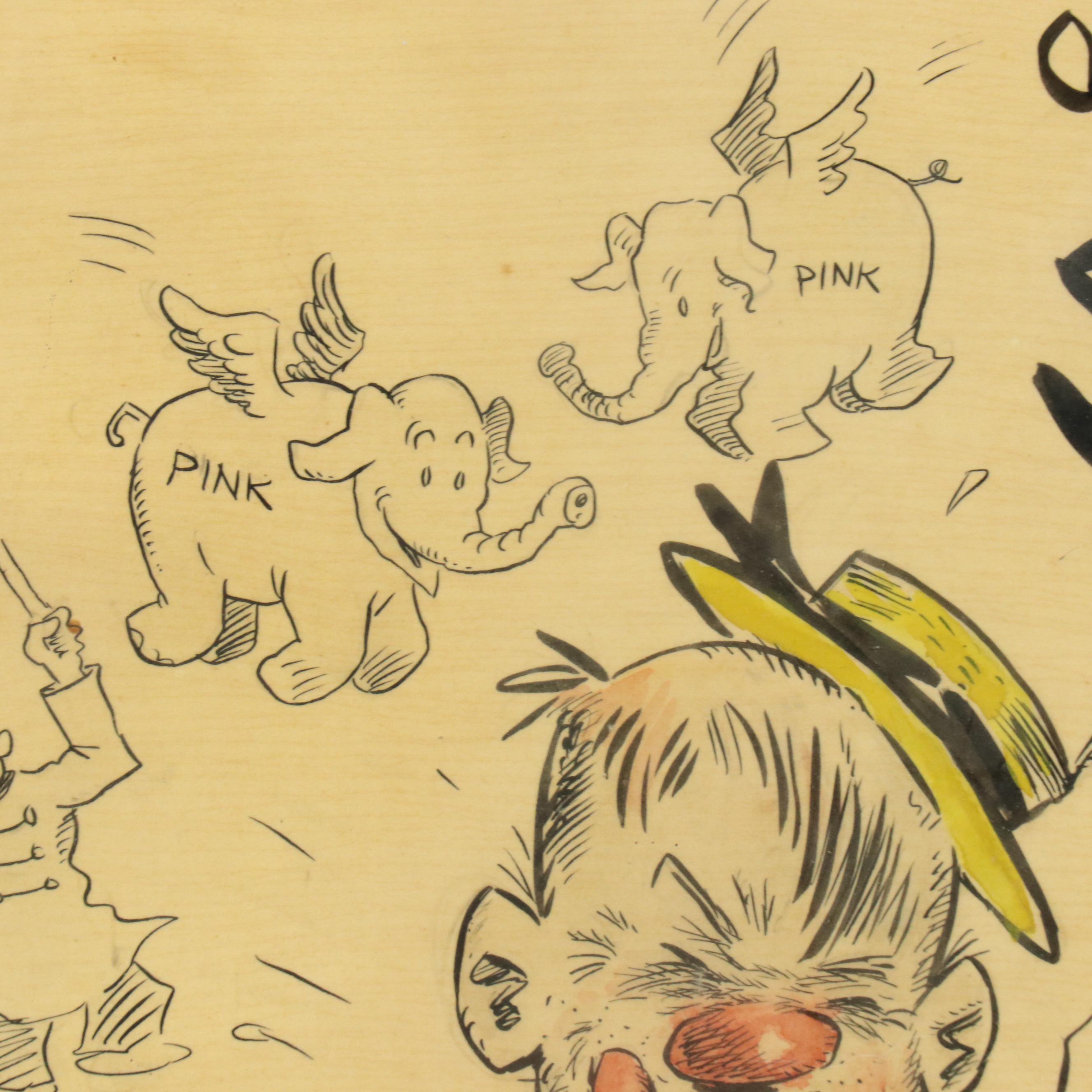 Ink Illustration Advertisement for Phil's Singapore Slings, 20th Century