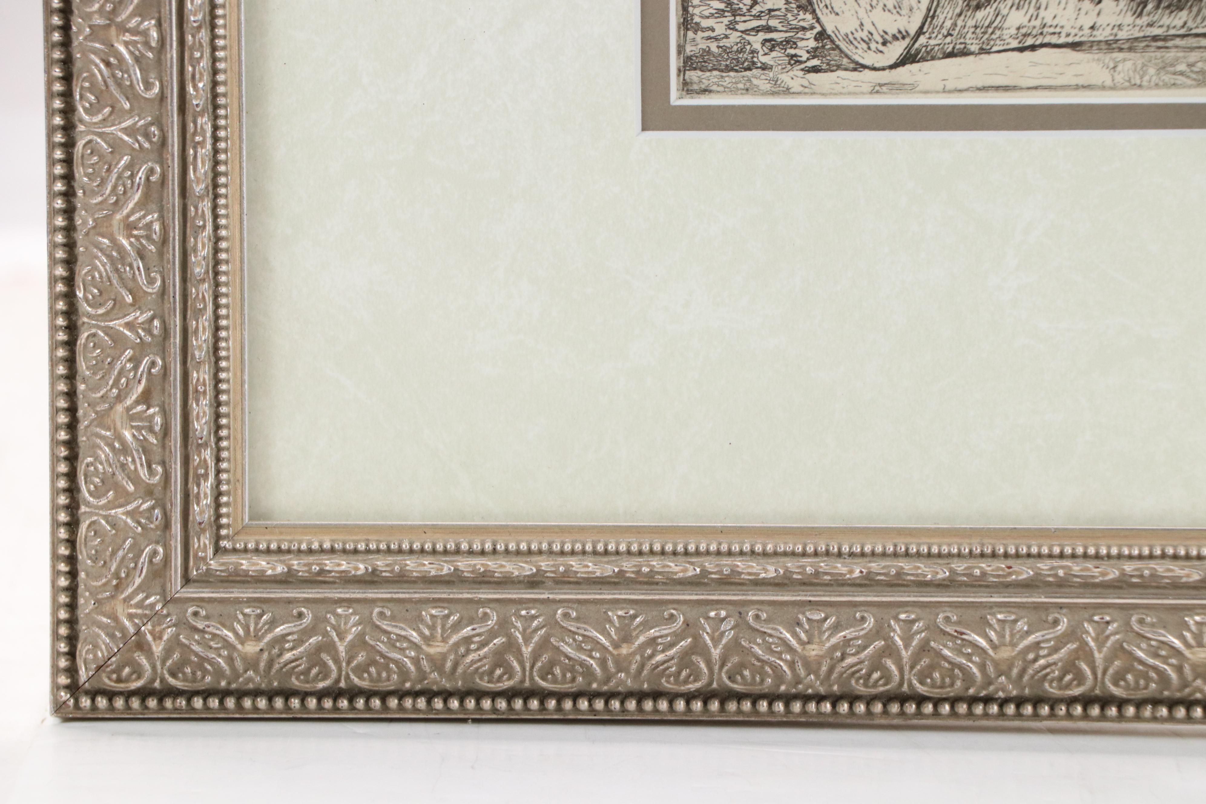 Bird's Eye View Map Etching of Moscow Kremlin