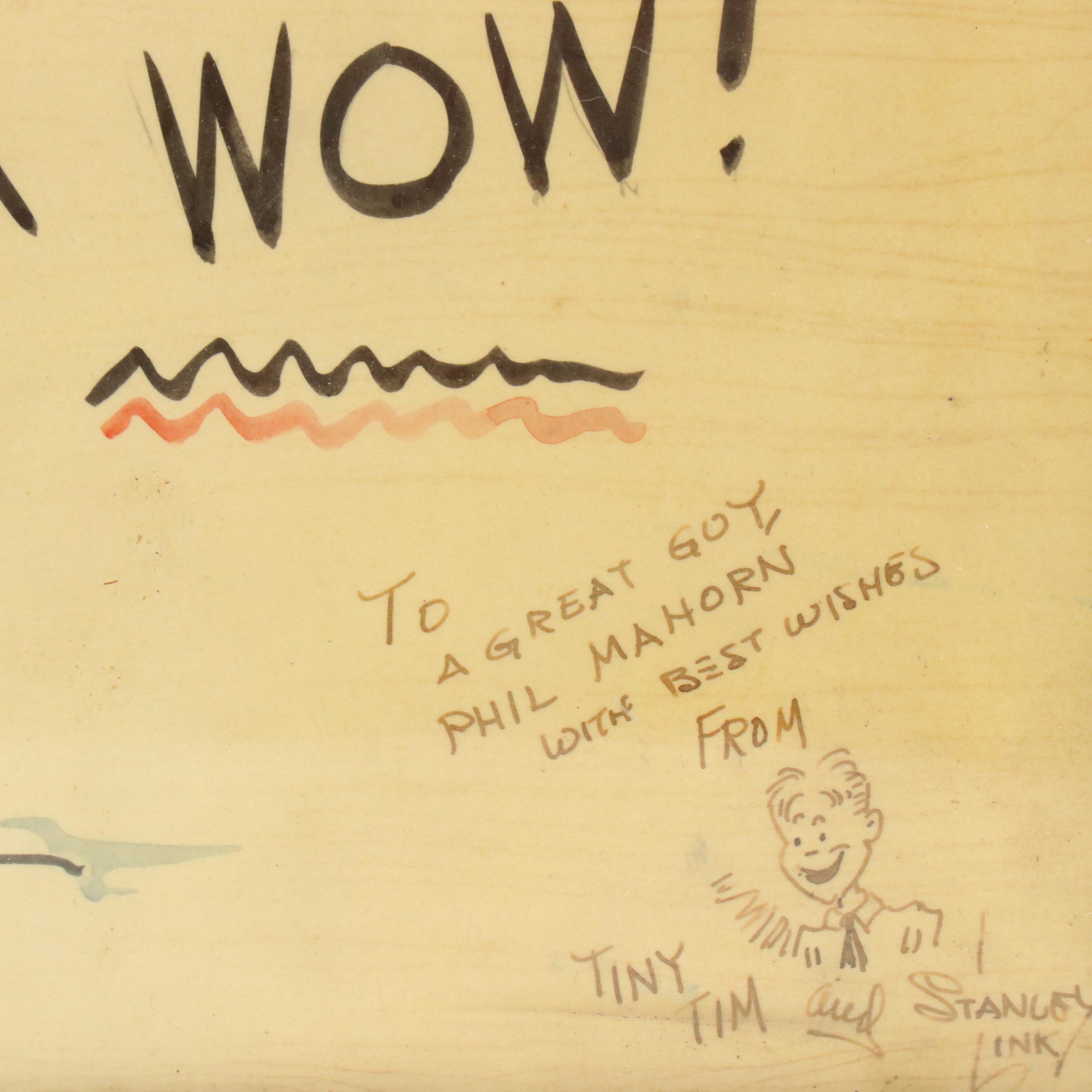 Ink Illustration Advertisement for Phil's Singapore Slings, 20th Century