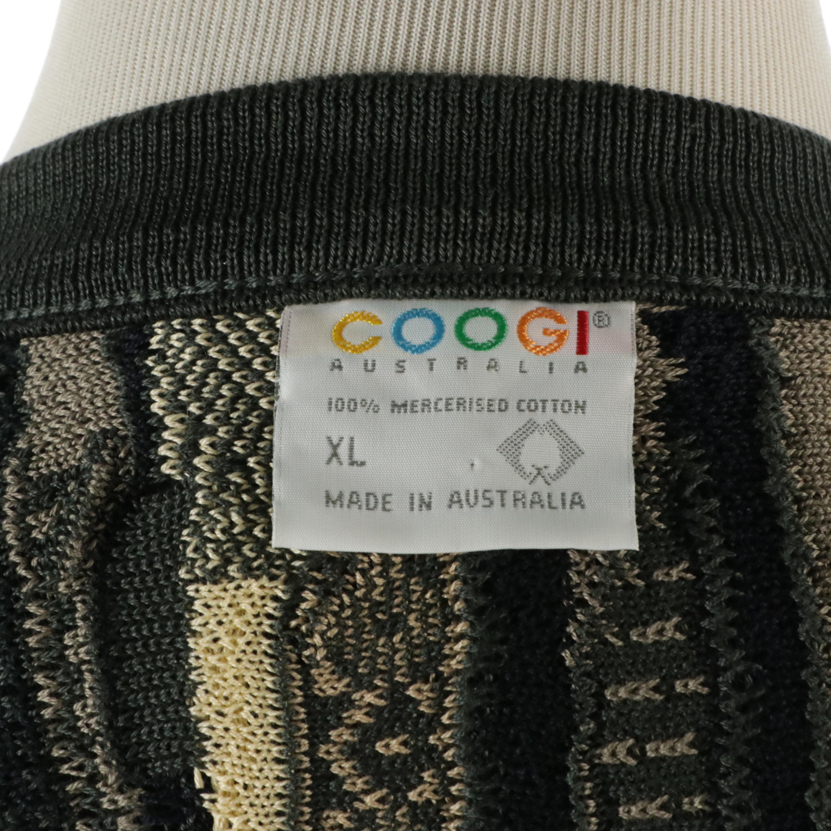 Men's COOGI Australia Textured Knit Cotton Pullover and Sweater Vest, 1980s