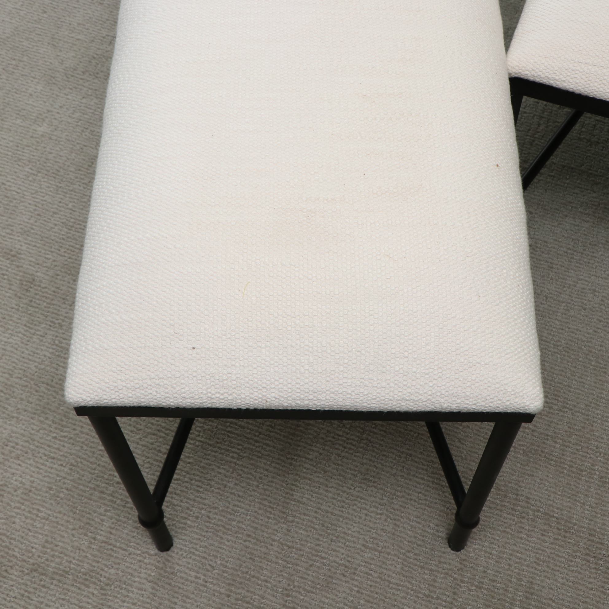 Pair of Uttermost "Avenham" Benches with Hanging Wall Cushions