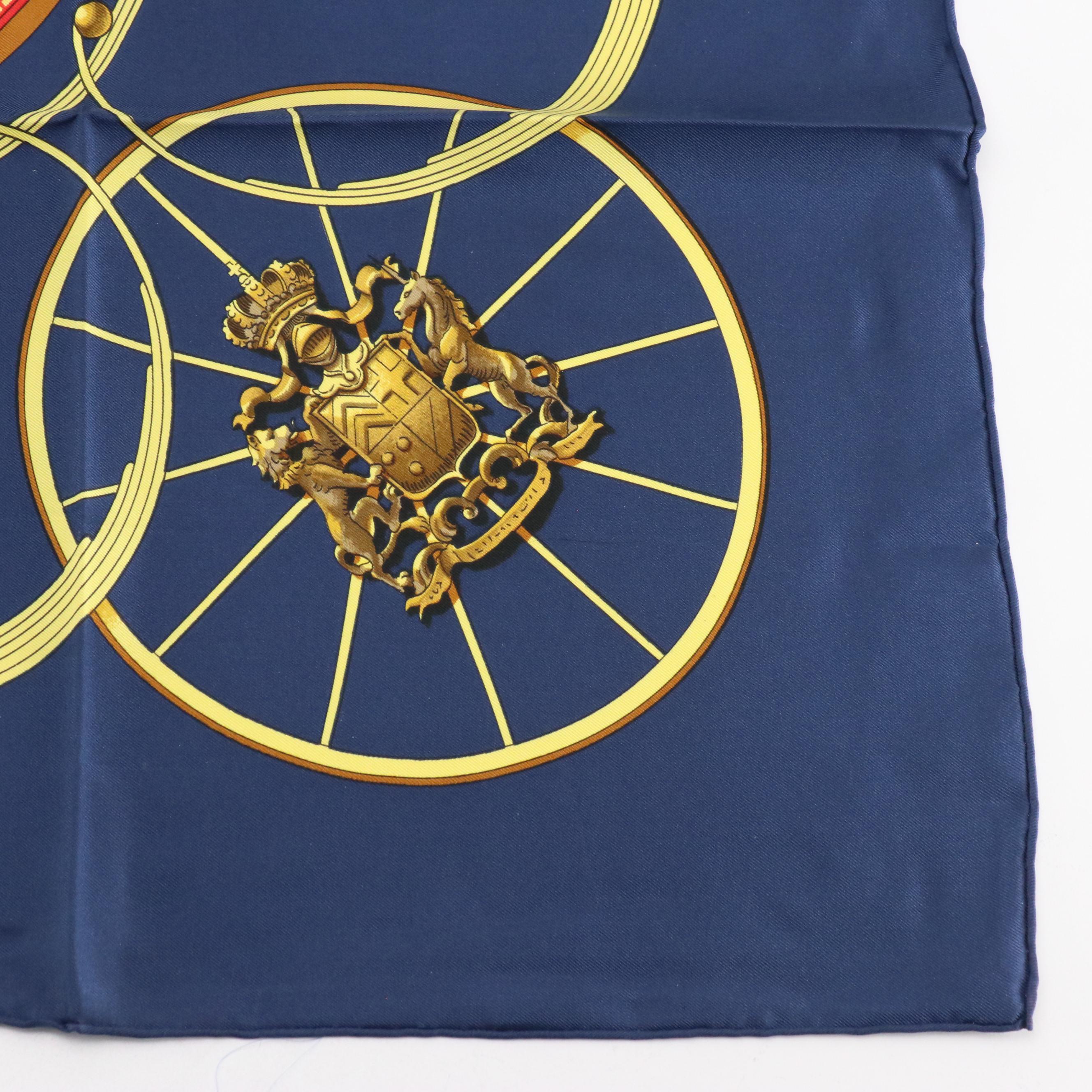 Hermès Early Issue "Springs" Scarf 90 in Silk Twill with Retail Sleeve