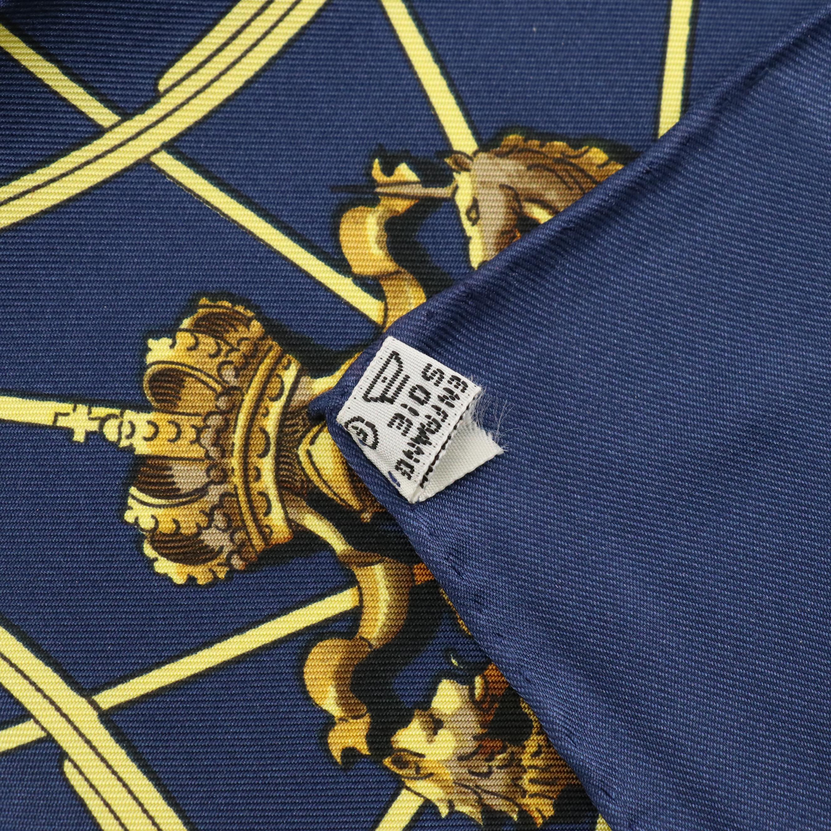 Hermès Early Issue "Springs" Scarf 90 in Silk Twill with Retail Sleeve