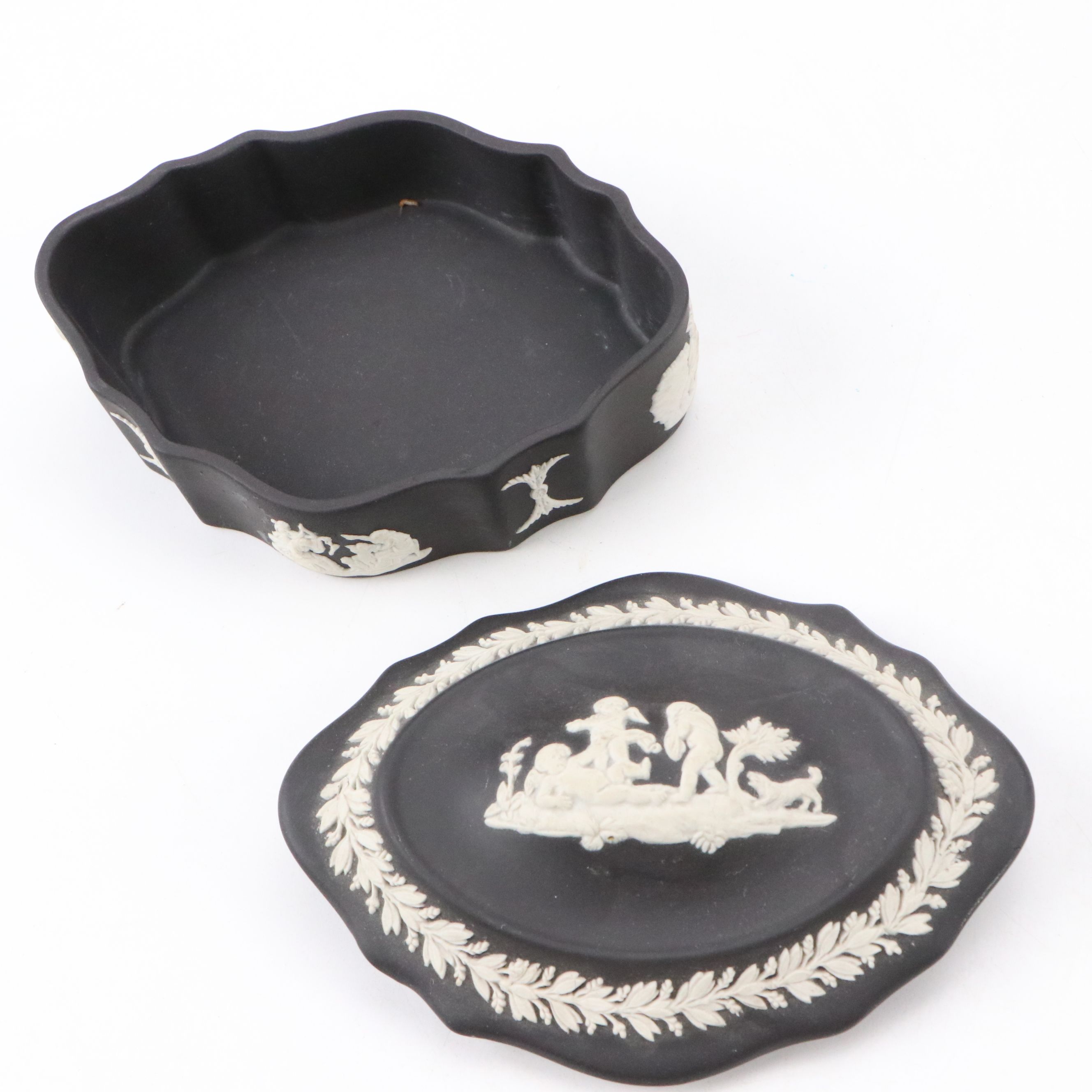 Wedgwood Black Jasperware Decorative Boxes