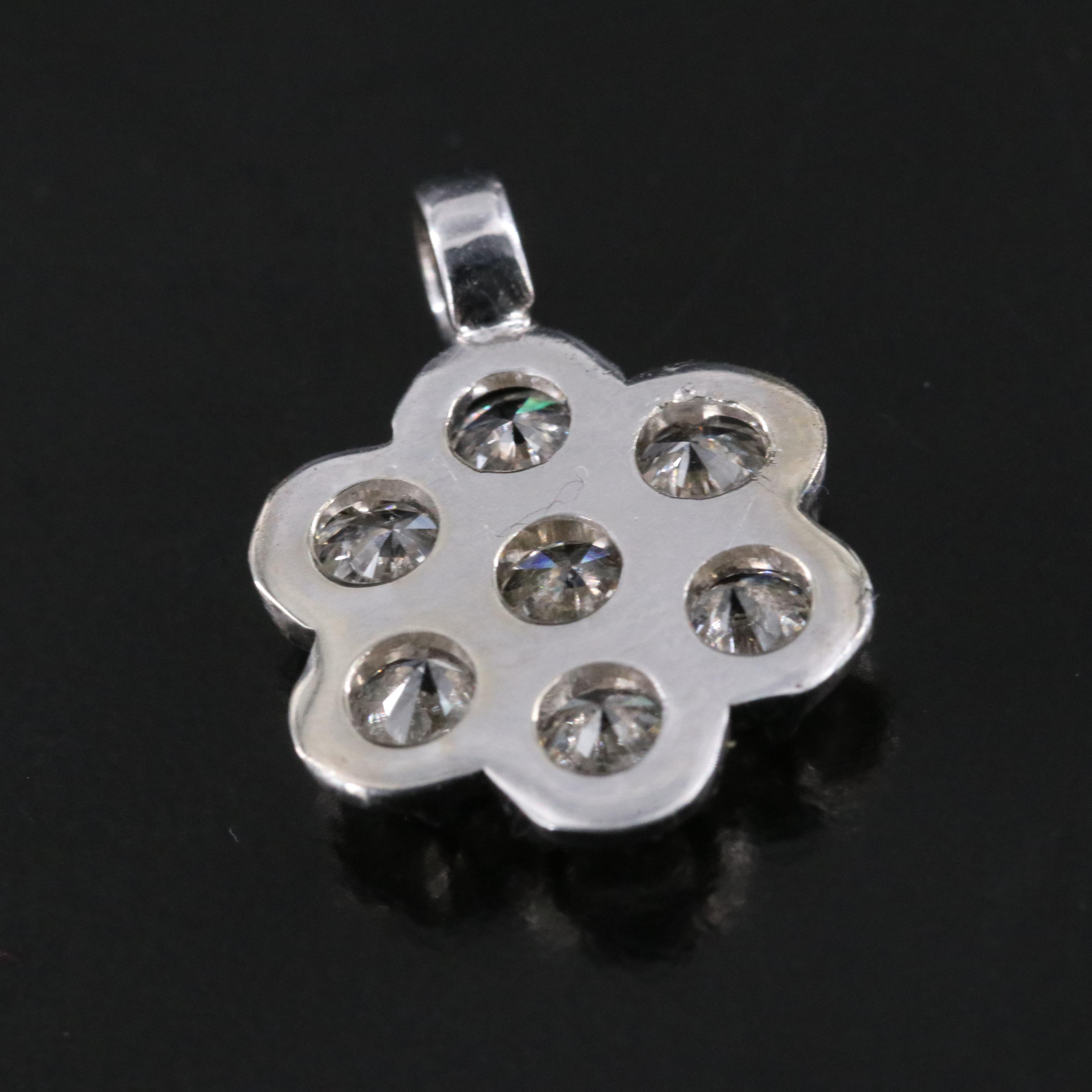 14K 1.95 CTW Diamond Cluster Pendant