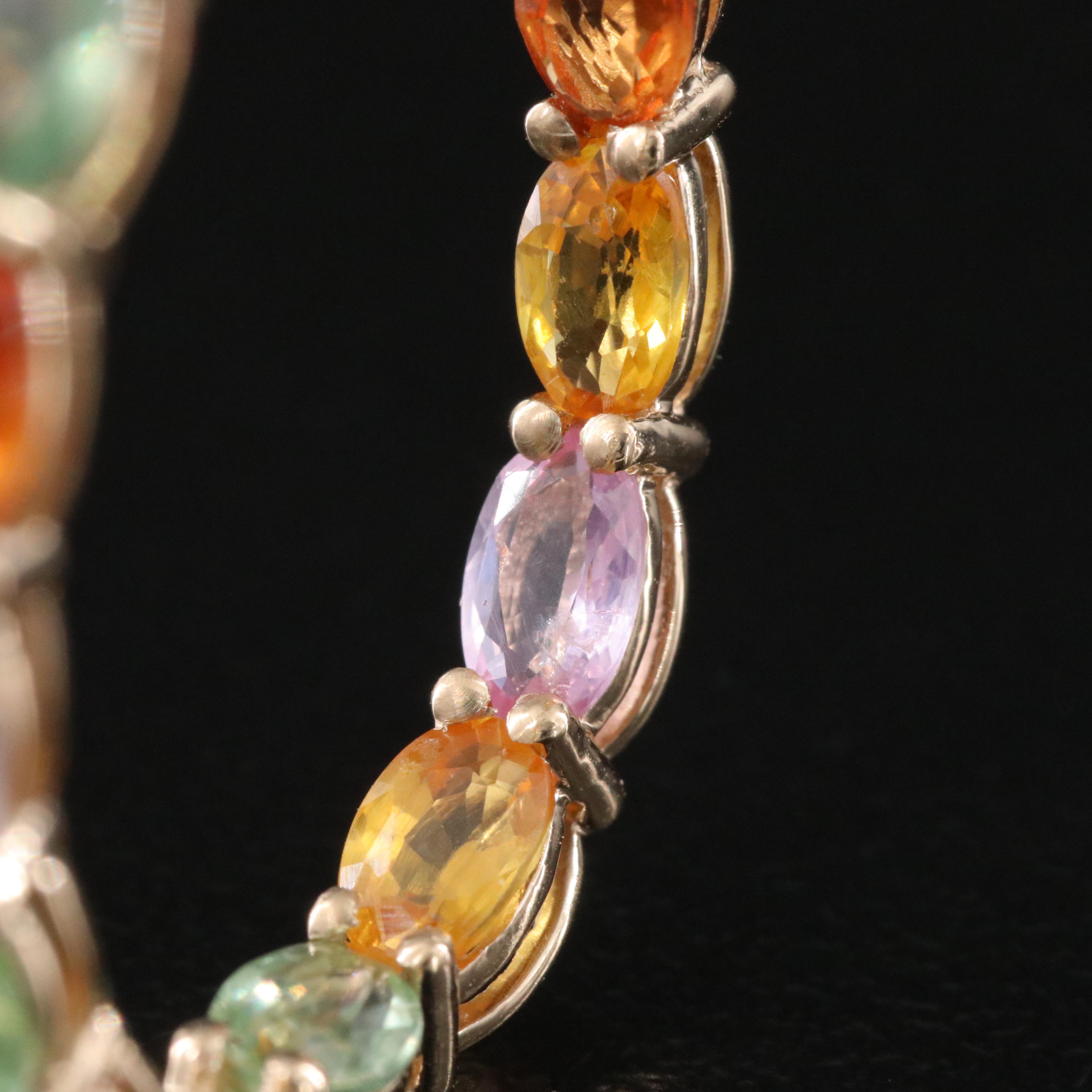 14K Sapphire Inside-Out Hoop Earrings