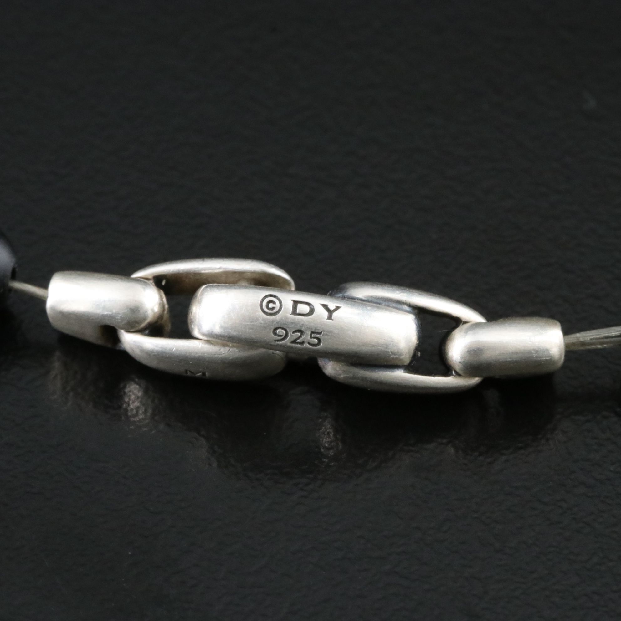 David Yurman Spiritual Beads Sterling and Black Onyx Necklace