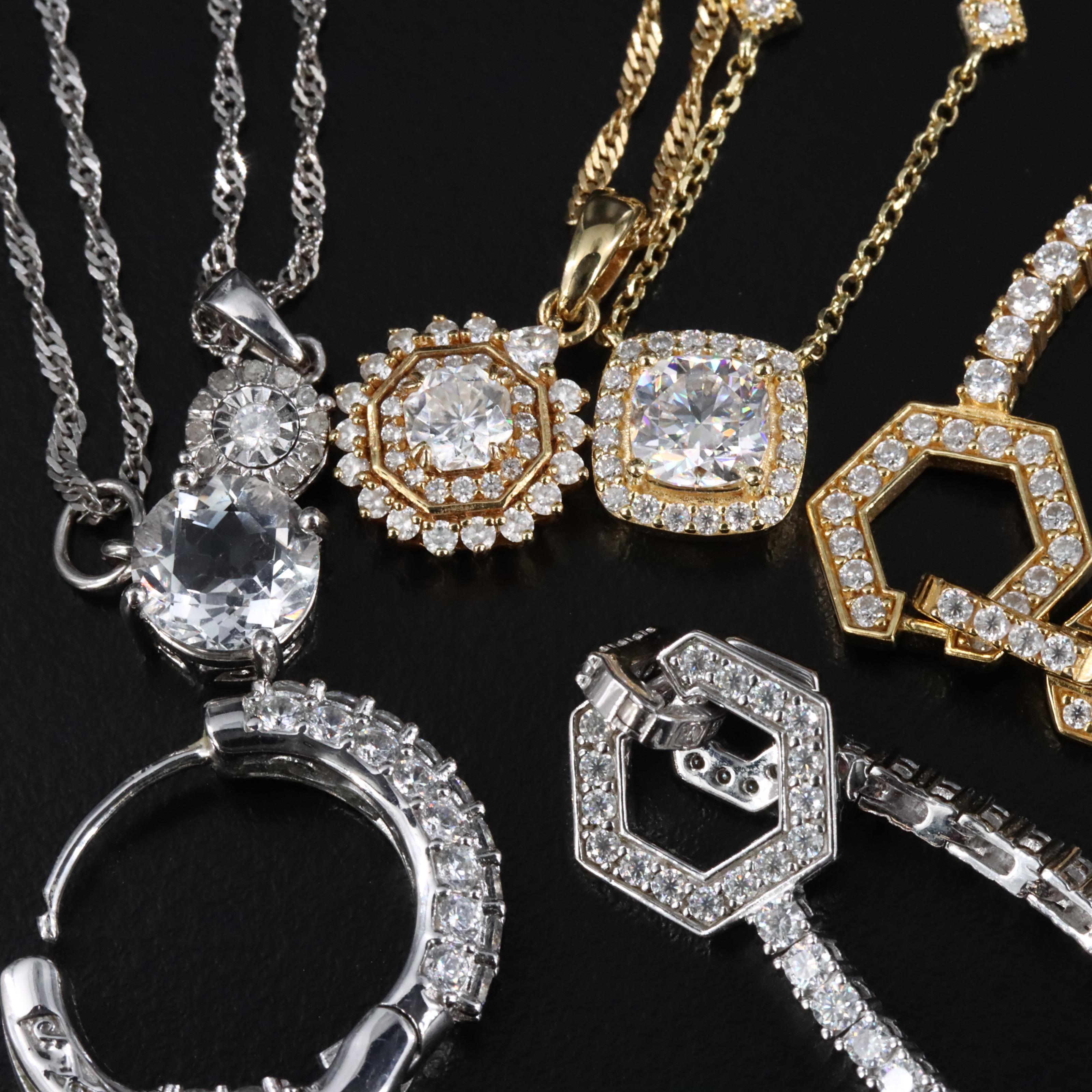 Sterling Jewelry Collection Featuring Moissanite, CZ, and White Sapphire