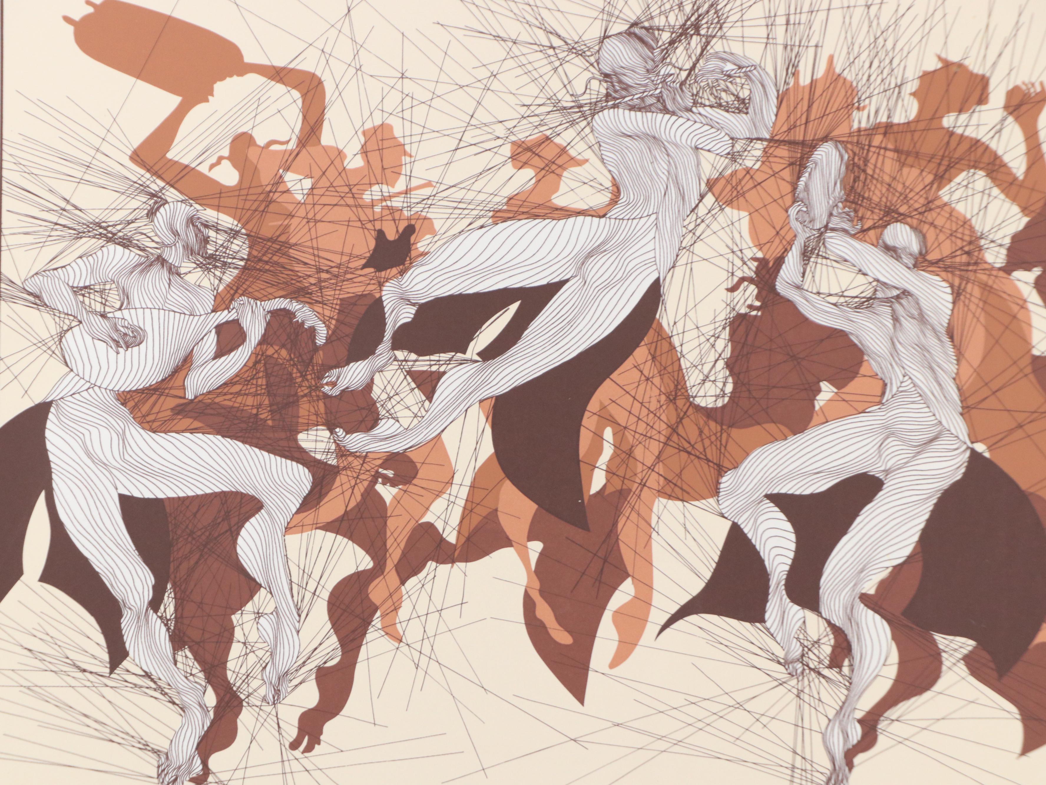 Guillaume Azoulay Surrealist Serigraph Exhibition Poster, 1984