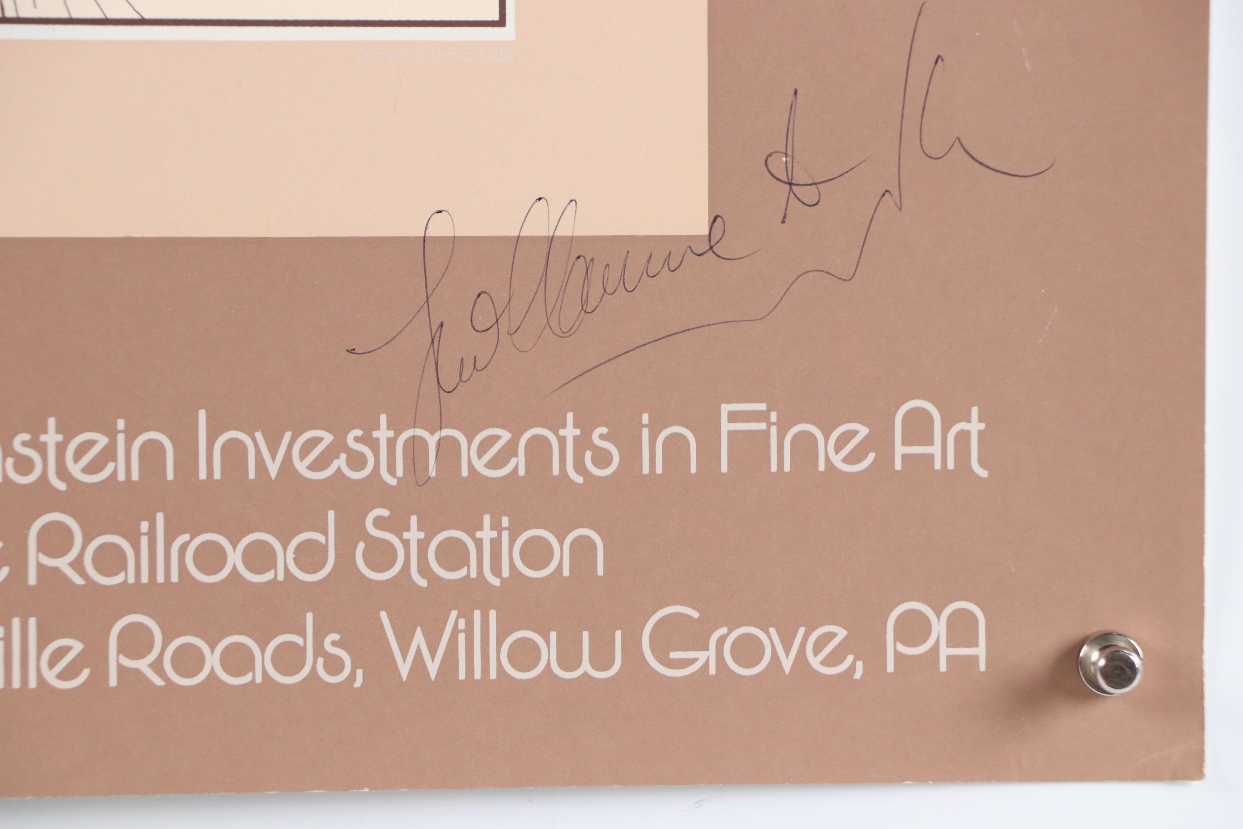 Guillaume Azoulay Surrealist Serigraph Exhibition Poster, 1984