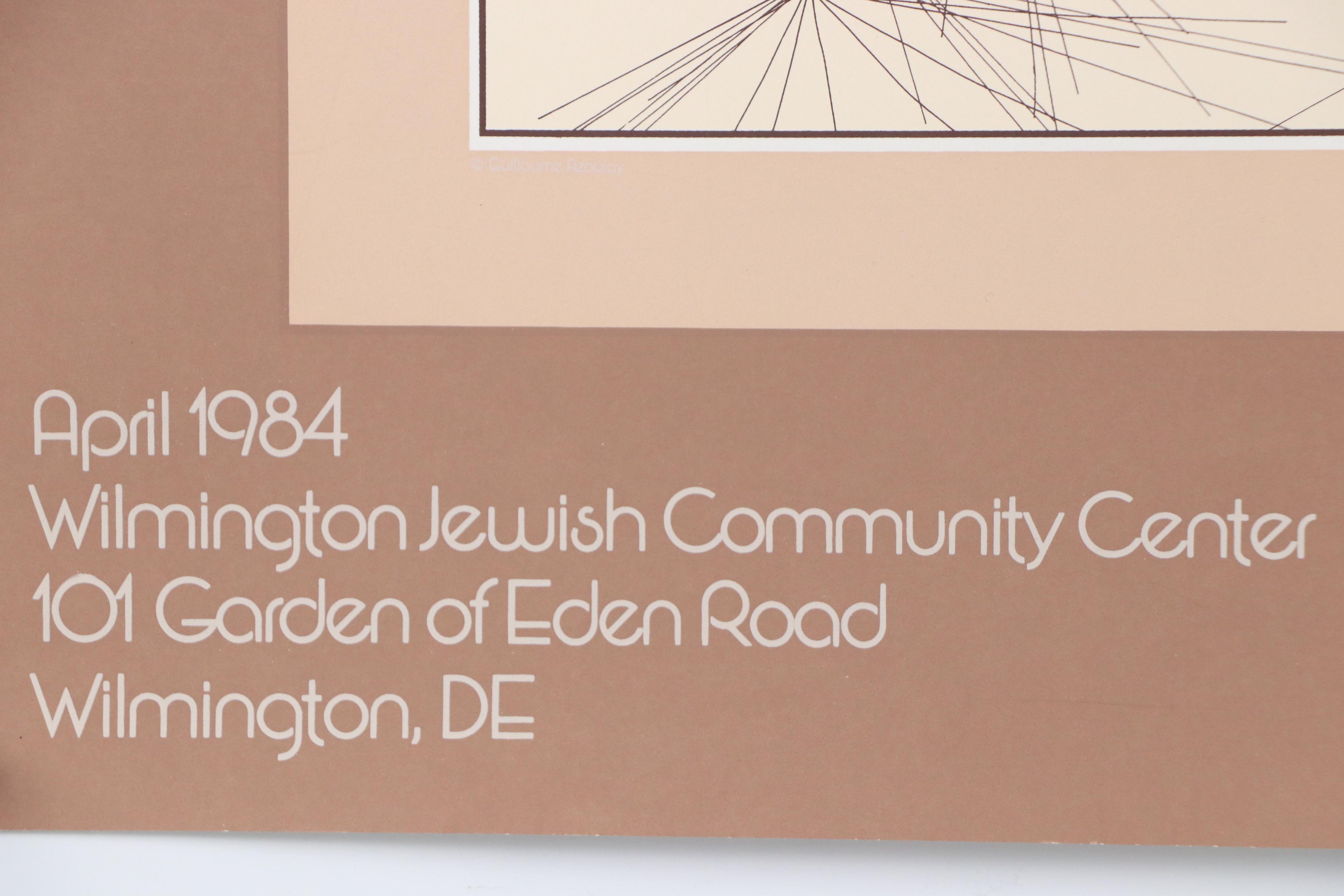 Guillaume Azoulay Surrealist Serigraph Exhibition Poster, 1984