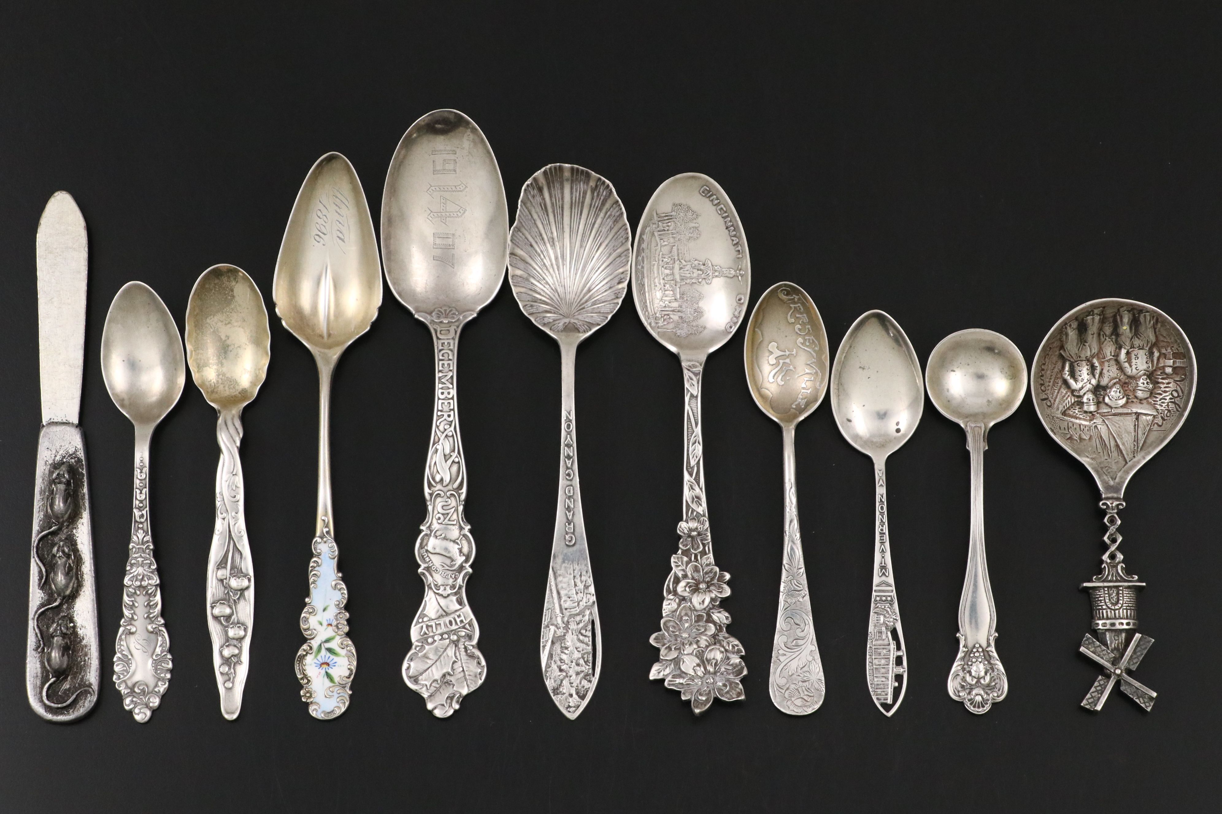 Gorham, Duhme Jewelry Co., and More Sterling Spoons with Sterling Plate