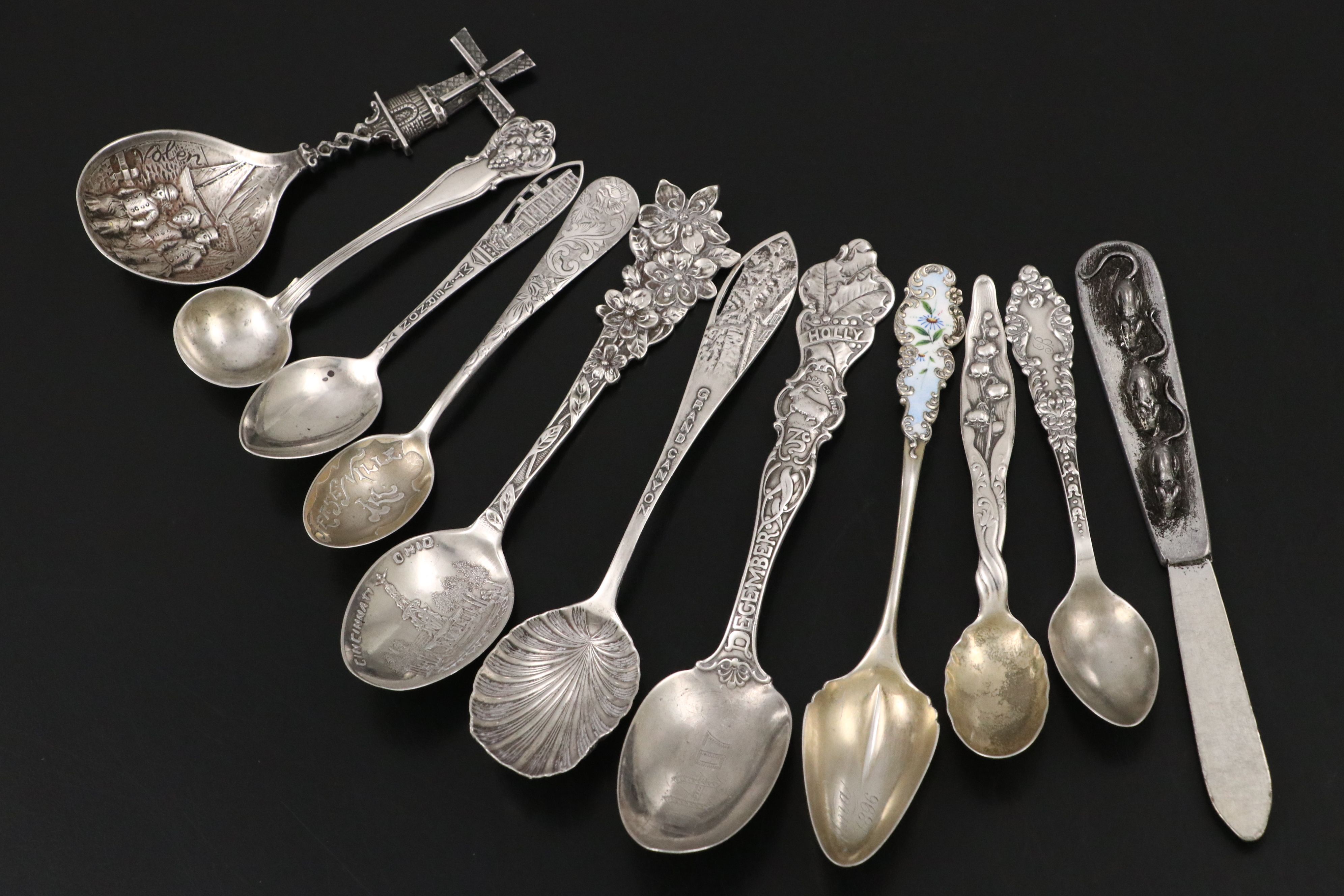 Gorham, Duhme Jewelry Co., and More Sterling Spoons with Sterling Plate