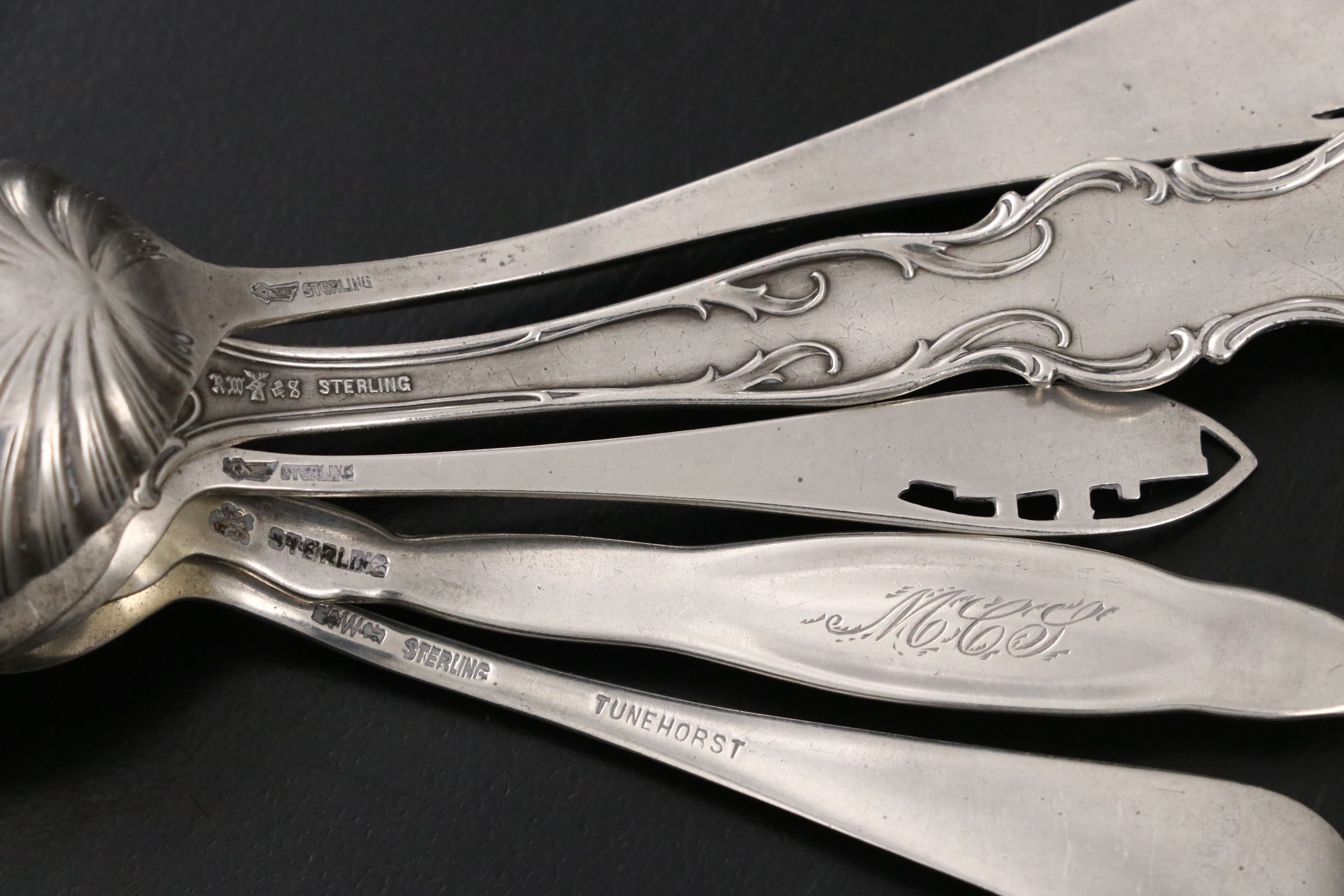 Gorham, Duhme Jewelry Co., and More Sterling Spoons with Sterling Plate