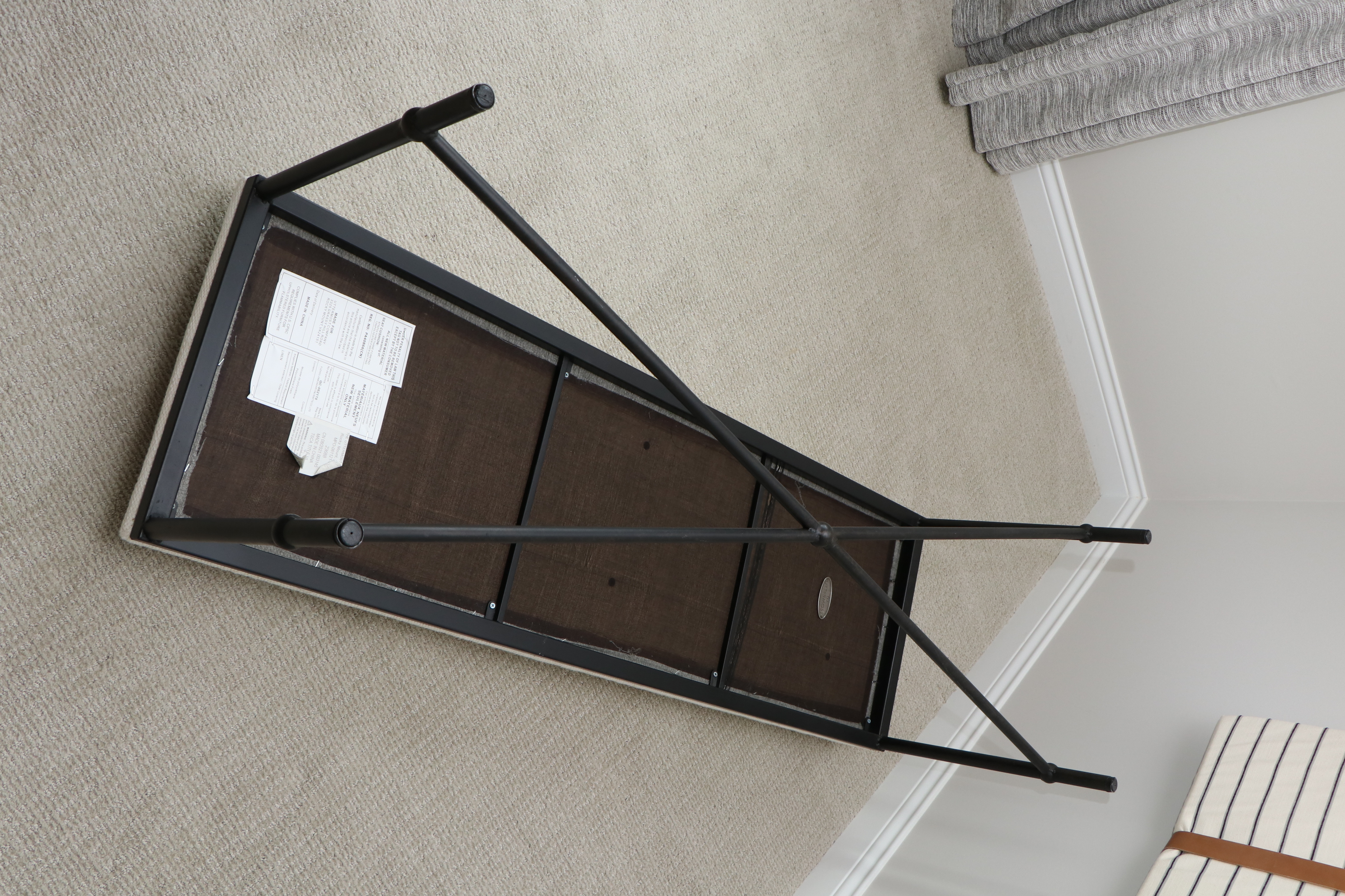 Pair of Uttermost "Avenham" Benches with Hanging Wall Cushions